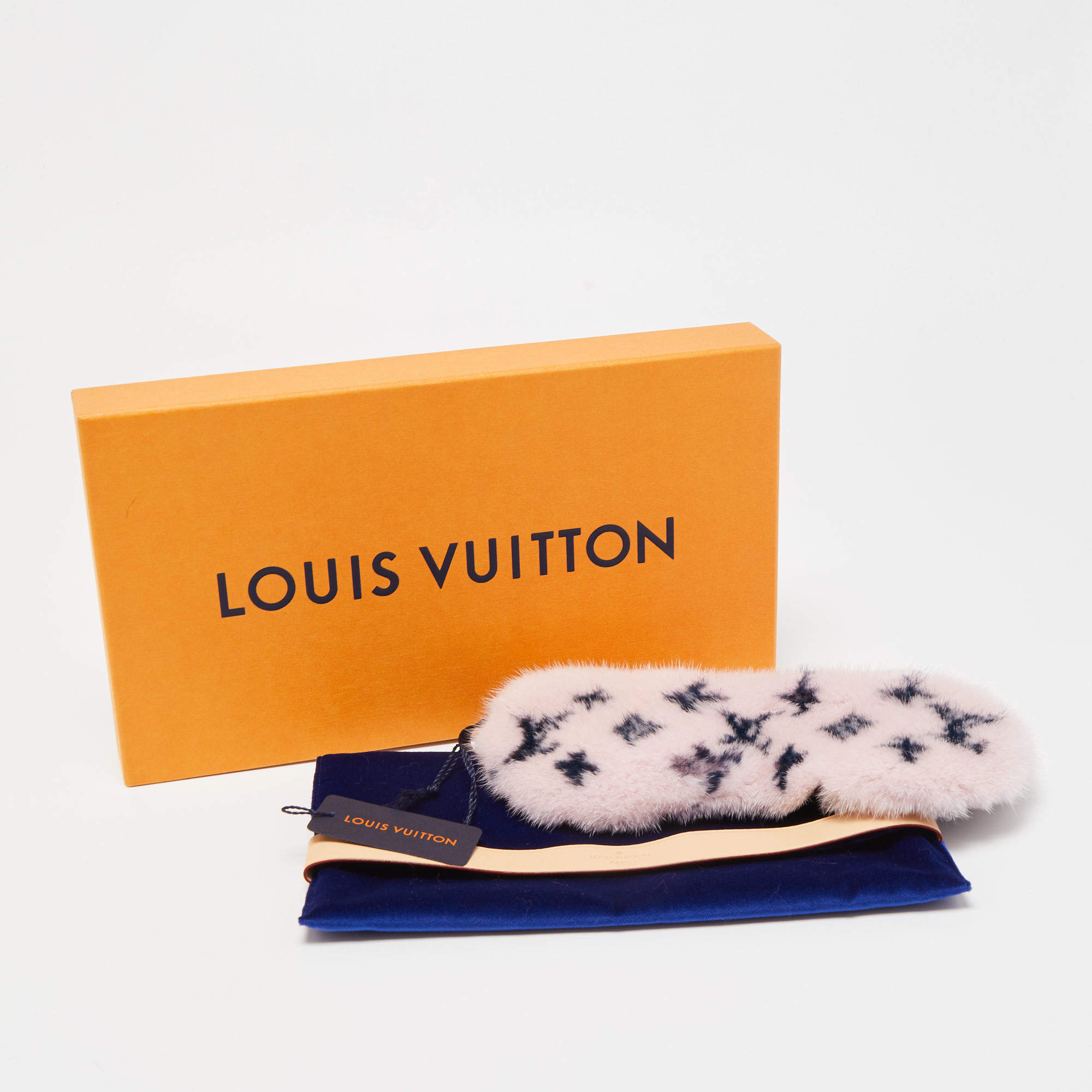 Louis Vuitton Pink Monogram Mink Fur Eye Sleep Mask – Wopsters Closet