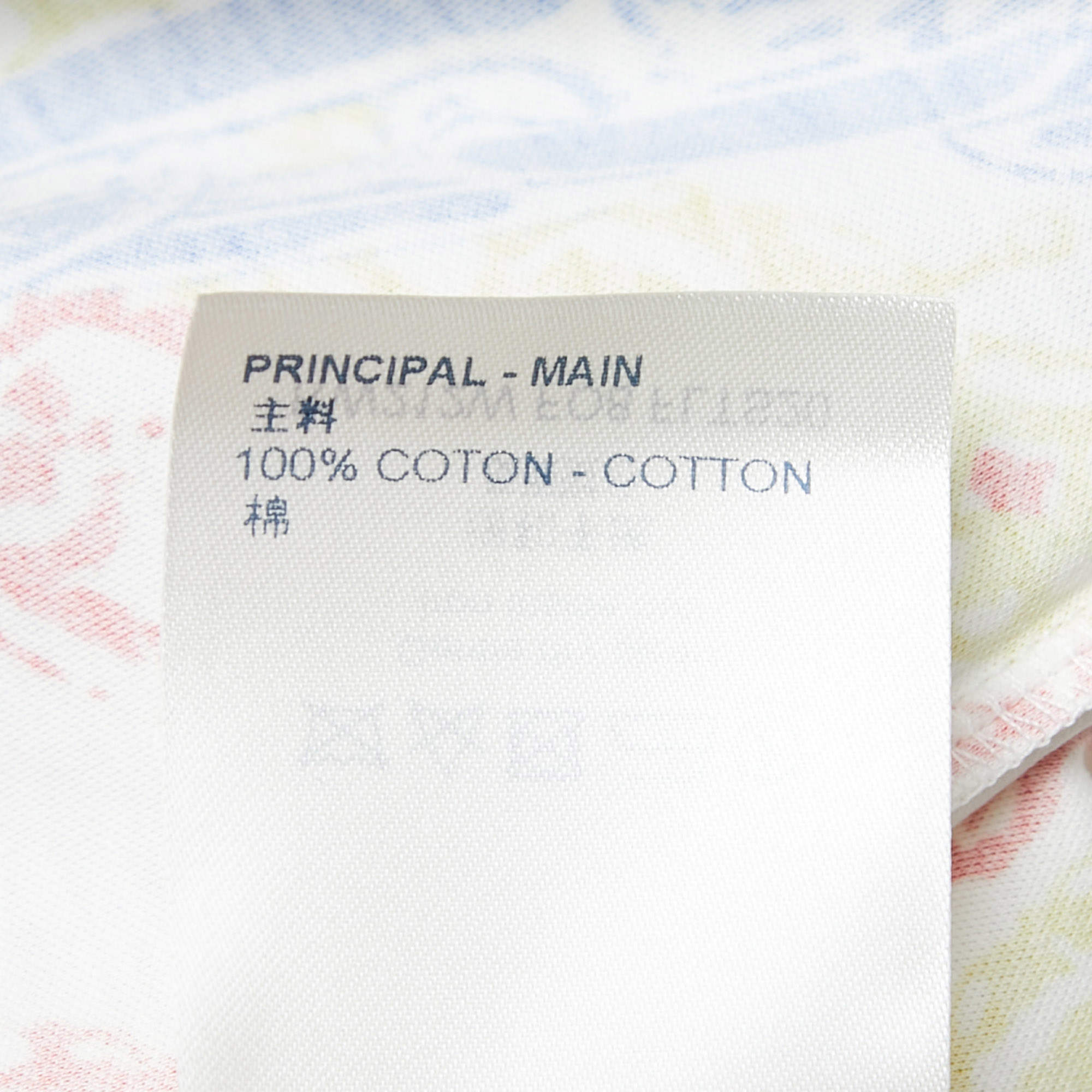 Louis Vuitton White Chain Printed Cotton Half Sleeve Crew Neck T