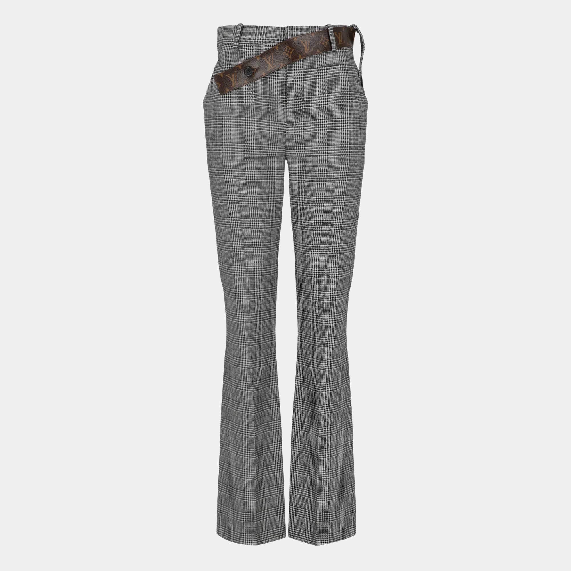 Pre Owned Louis Vuitton Women's Wool Trousers - Black - S