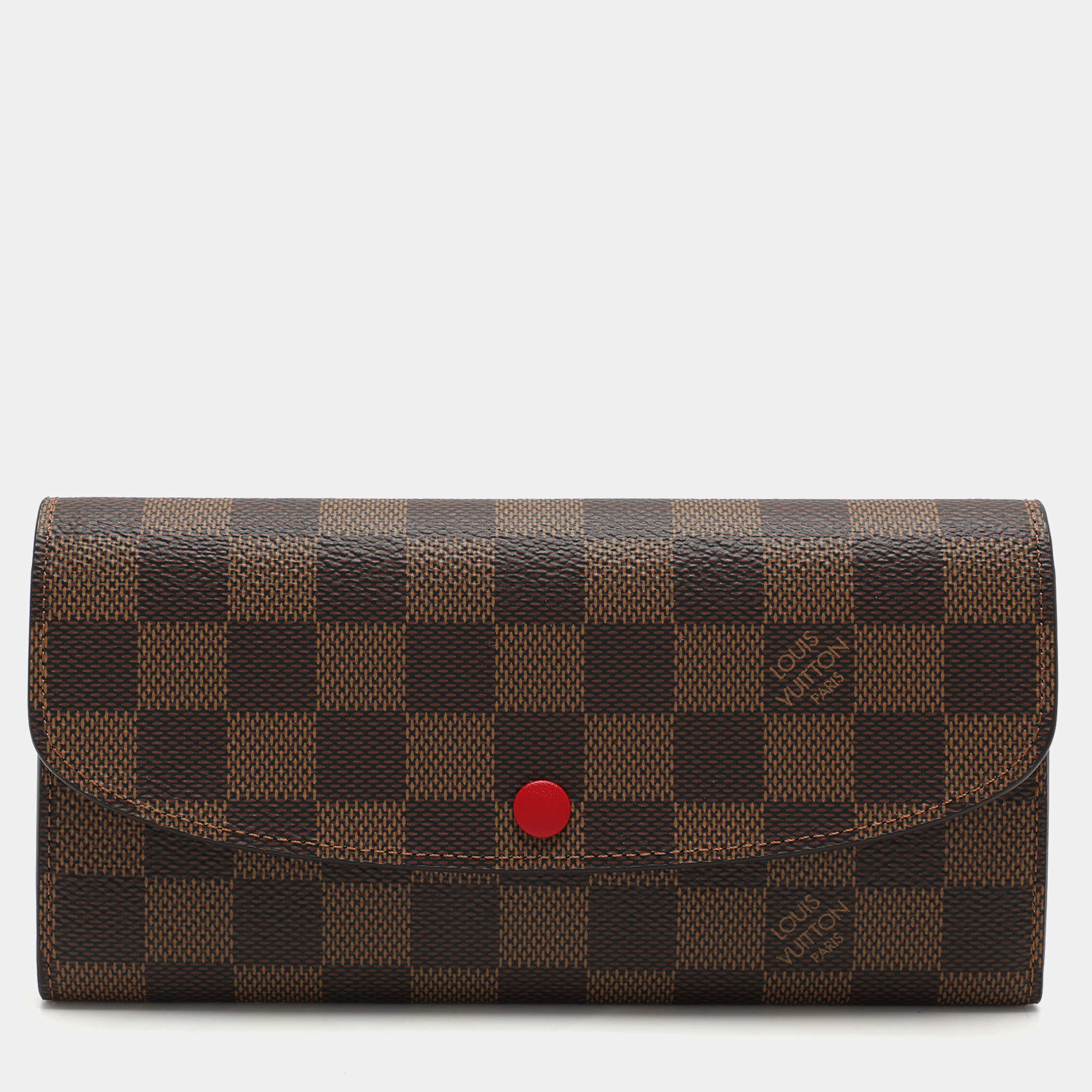 Louis Vuitton Damier Ebene Canvas Emilie Wallet
