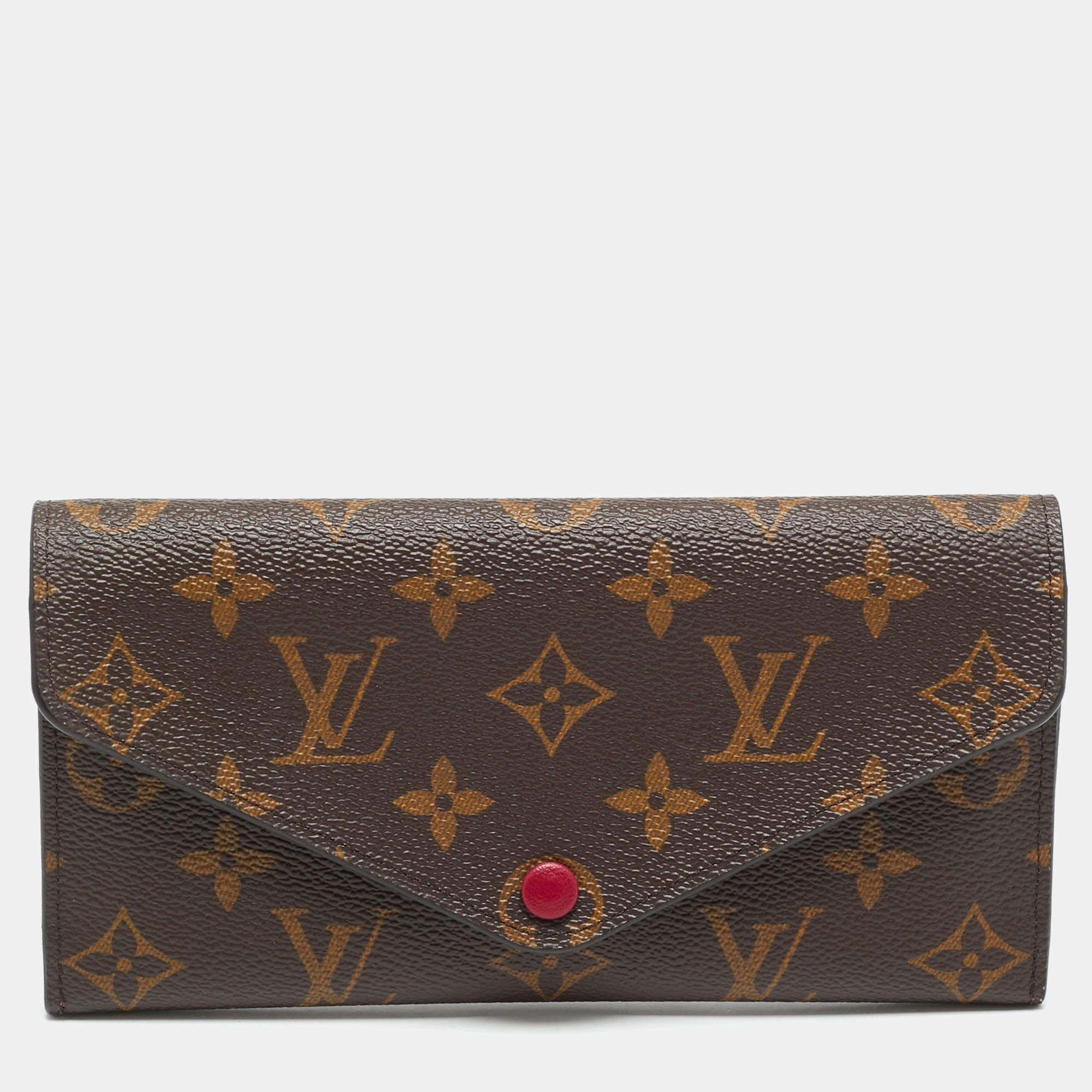 Pre Owned Louis Vuitton Fuchsia Monogram Canvas  Josephine Wallet