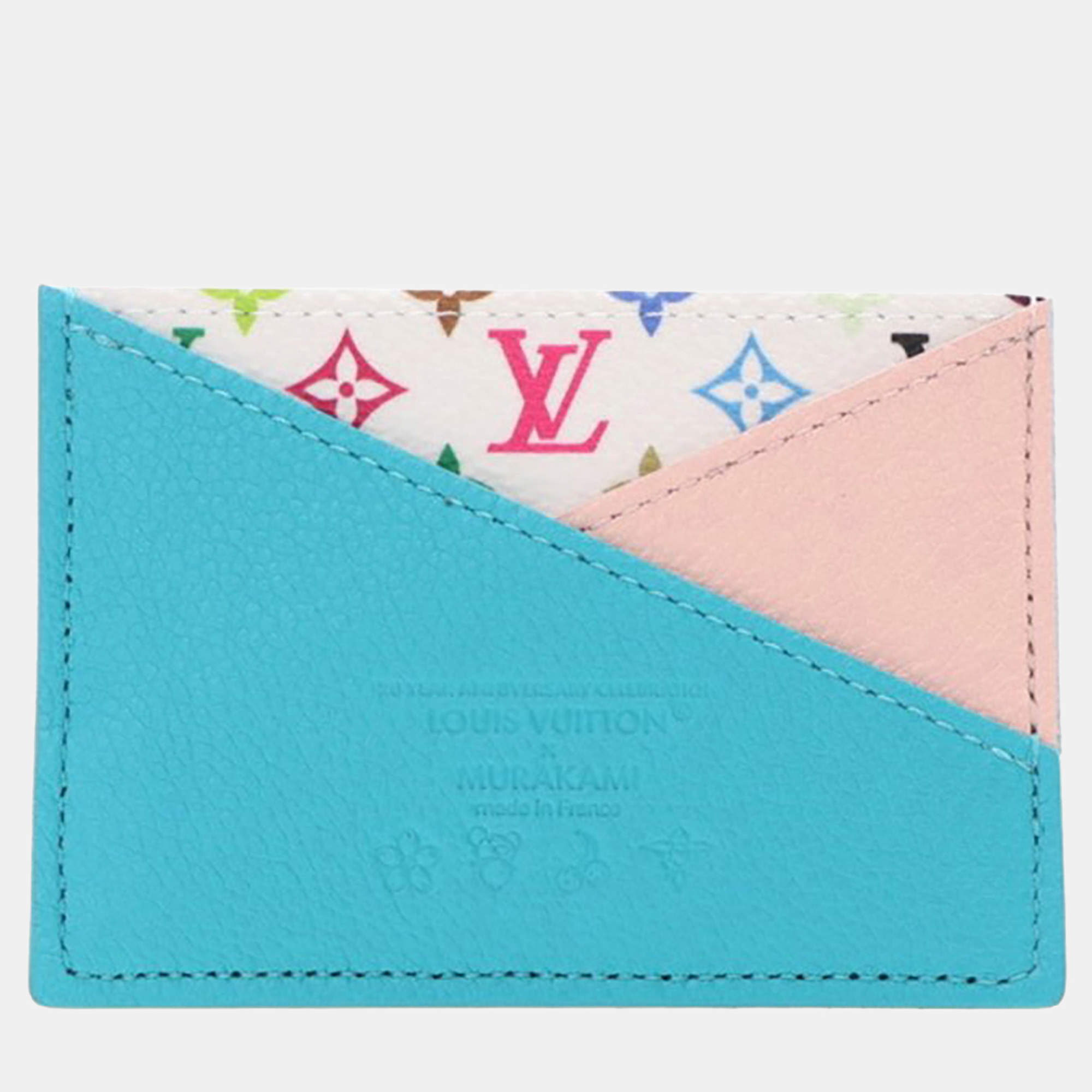 Pre Owned Louis Vuitton x Takashi Murakami Criss-Cross Card Holder