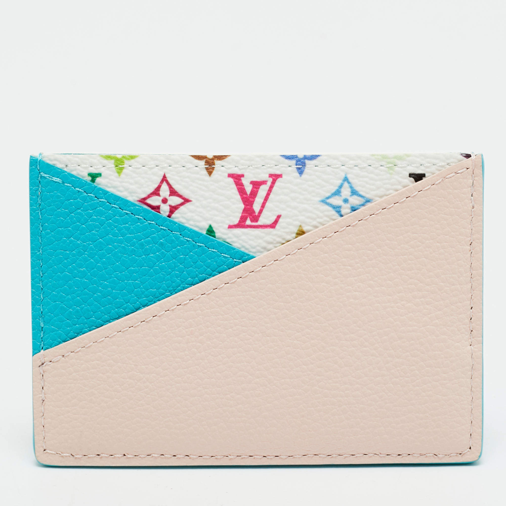 Pre Owned Louis Vuitton x Takashi Murakami Multicolore Canvas and Leather Card Holder