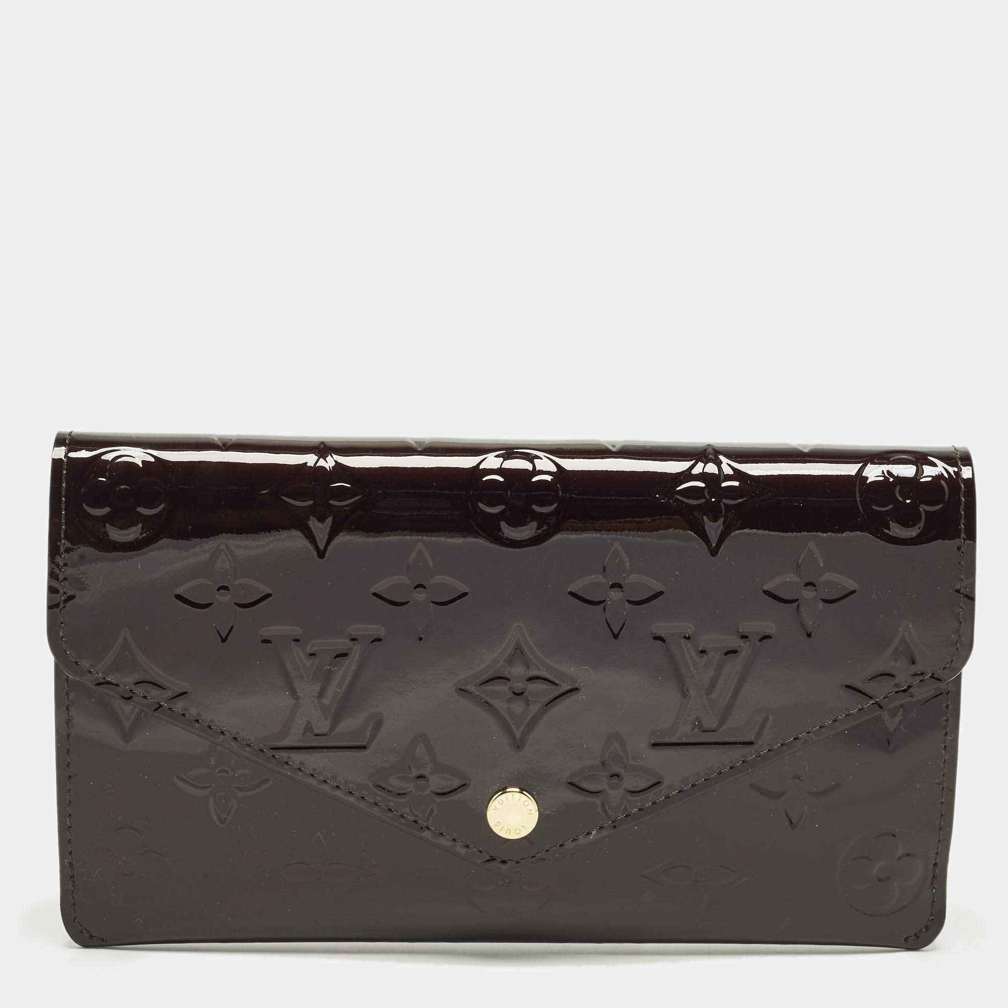 مملوكة مسبقًا Louis Vuitton Jeanne Amarante Monogram Vernis Continental Wallet