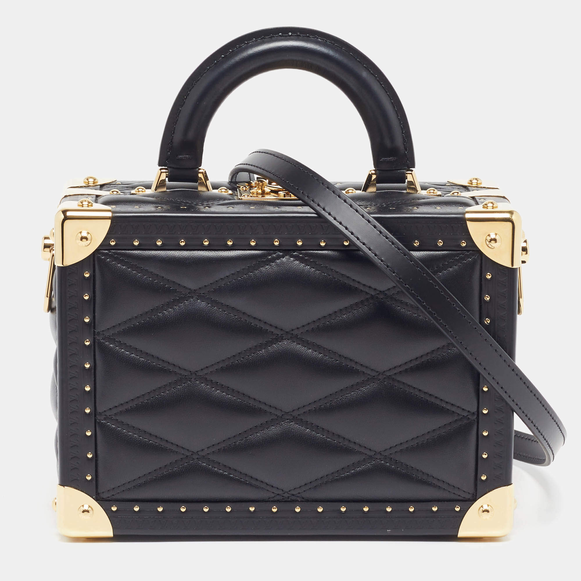 Pre Owned حقيبة لوي فيتون بيتي فاليز جلد ماليتاج سوداء بيد علوية