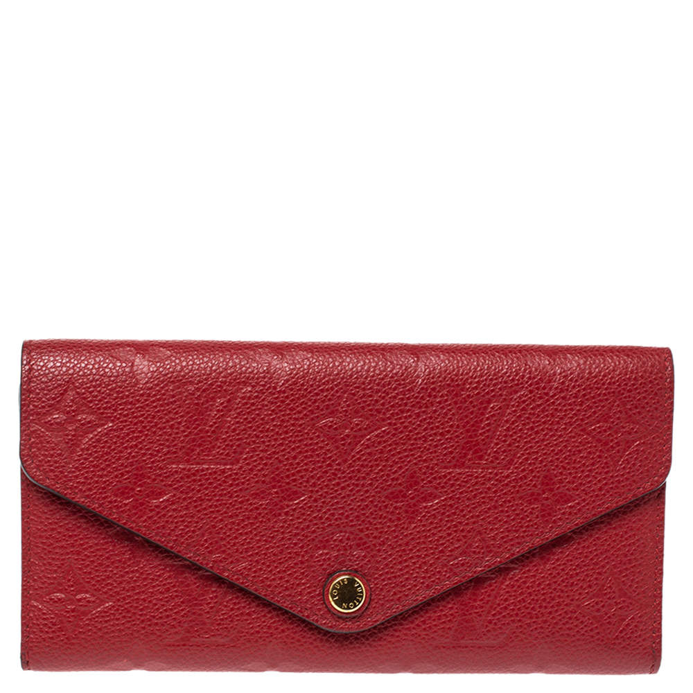 Pre Owned Louis Vuitton Cerise Empreinte Leather Josephine Wallet