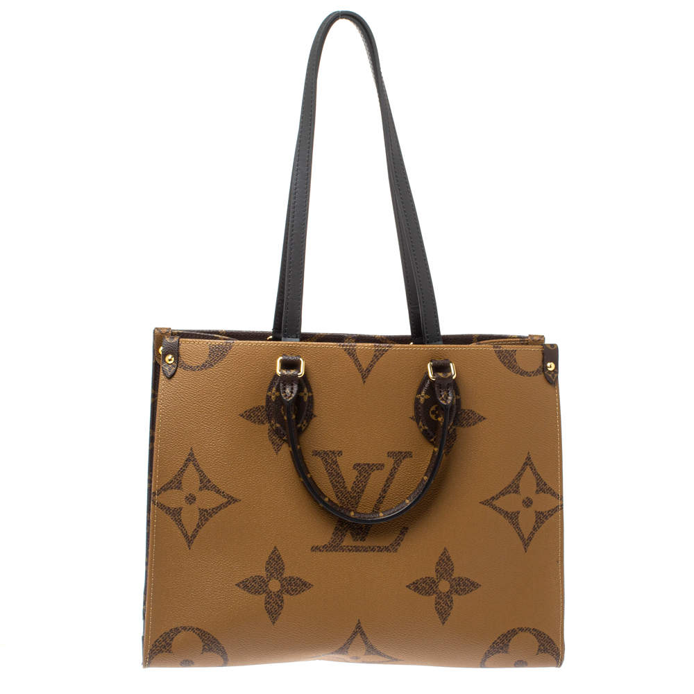 Louis Vuitton Onthego MM Bag Monogram Reverse Canvas Brown Cloth ref.223894  - Joli Closet