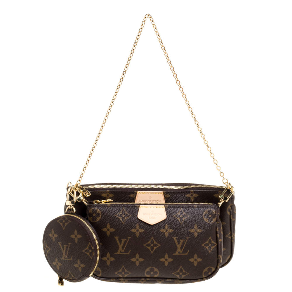 Louis Vuitton Multi Pochette Accessoires Monogram Rose Clair in Coated  Canvas/Leather with Gold-tone - US