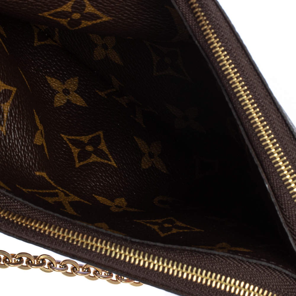 Louis Vuitton Brown Monogram Christmas Edition Double Zip Pochette Louis  Vuitton | The Luxury Closet