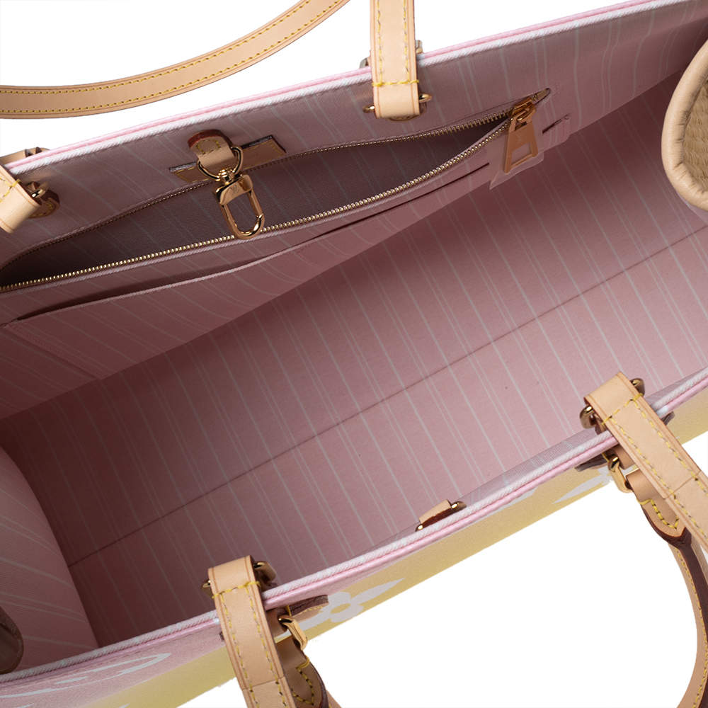 FWRD Renew Louis Vuitton Monogram Raffia GM Tote Bag in Beige