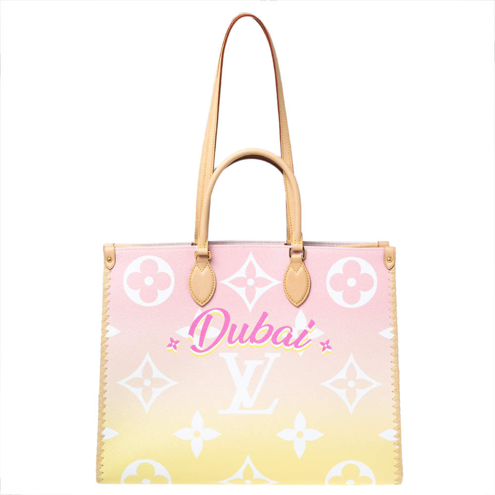 Louis Vuitton Onthego Monogram Giant Red/Pink in Coated Canvas with Gold- tone - US