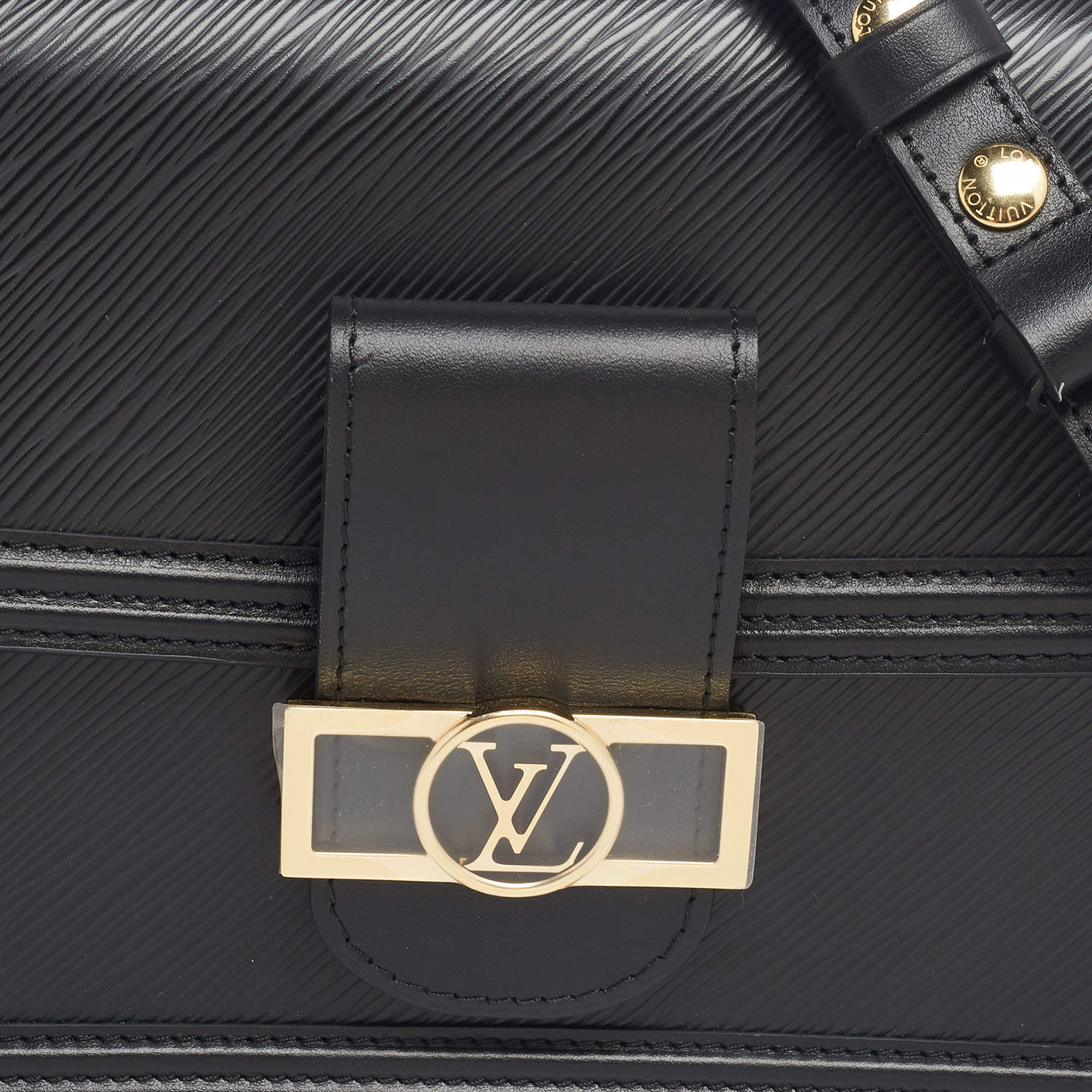 Louis Vuitton Dauphine MM Navy/ Black Epi Leather Bag, Luxury