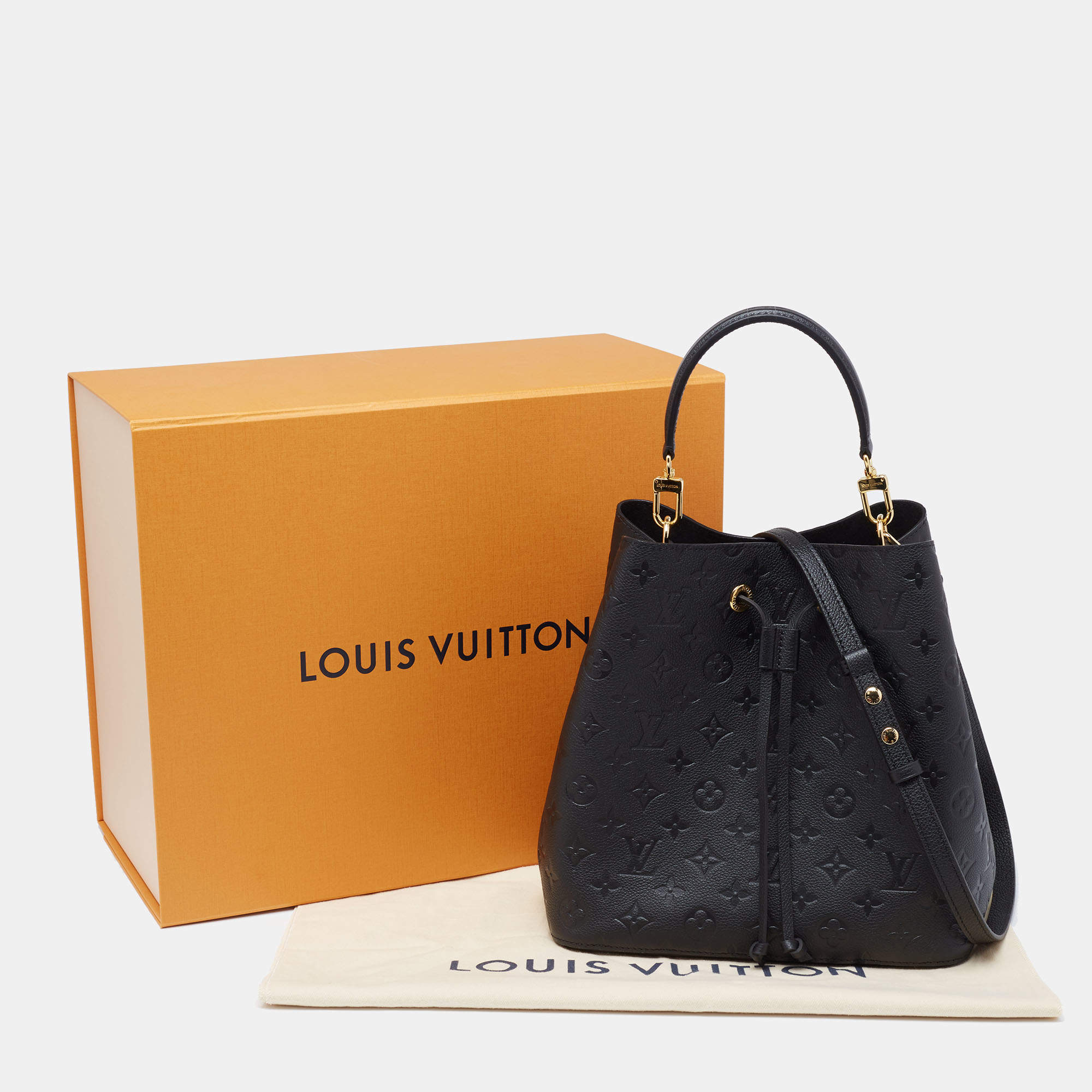 Louis Vuitton Neonoe MM Black in Lotus Cotton with Gold-tone - US