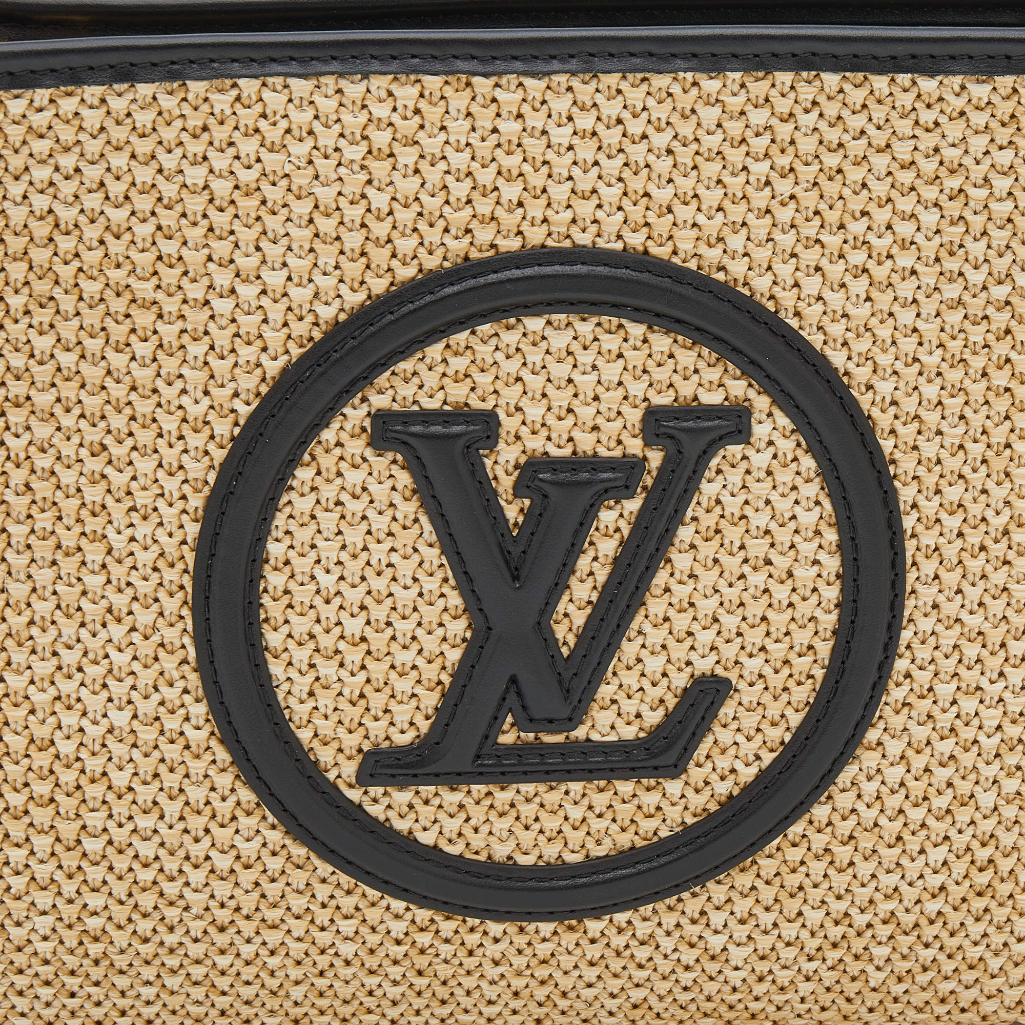 Louis Vuitton Toiletry Pouch On Chain Raffia Bag Gold Color