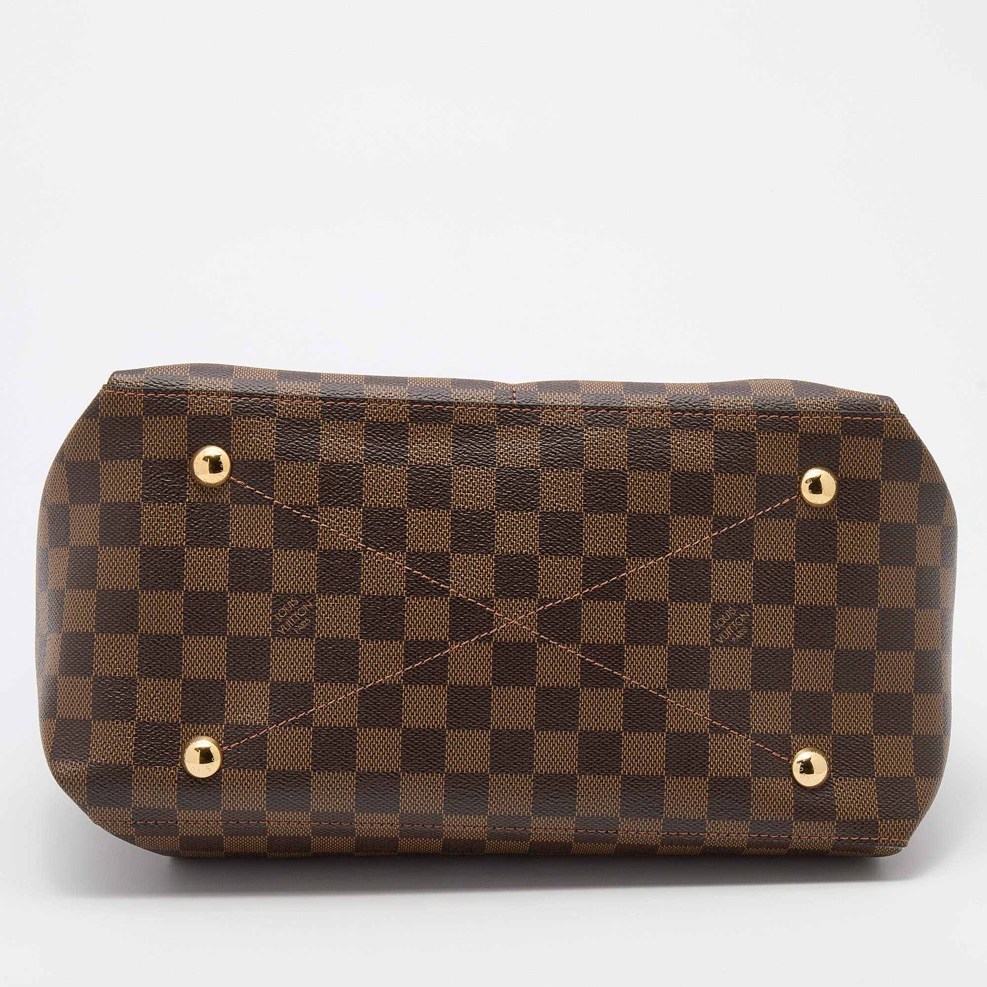 Louis Vuitton Maida Handbag Damier with Leather Brown 1500451