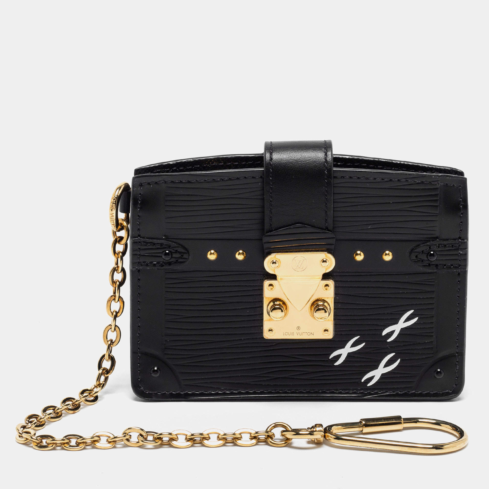 Louis Vuitton Black Epi Leather Trunk Multicartes Wallet