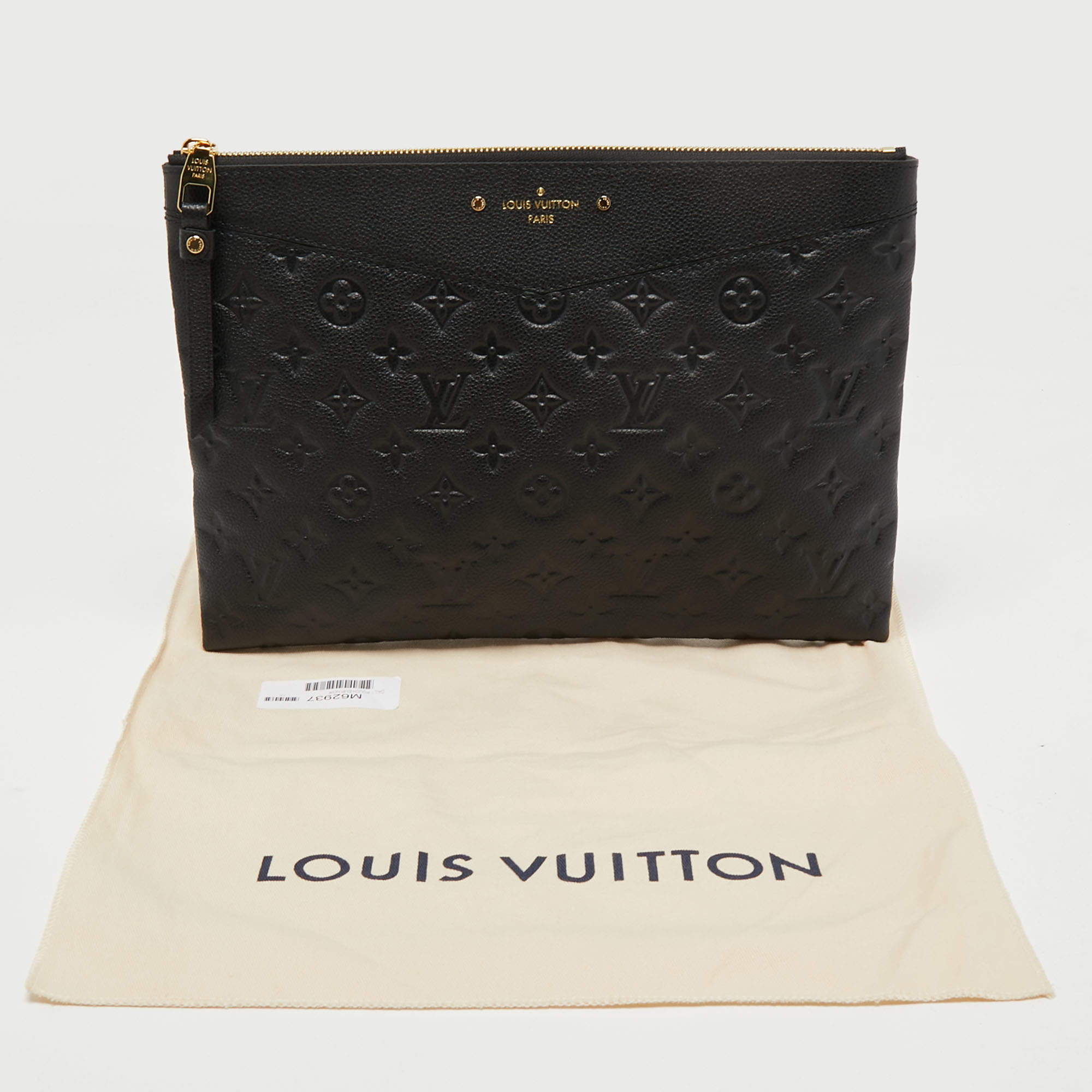 Louis Vuitton Daily Pouch Monogram Empreinte Black Noir in Grained