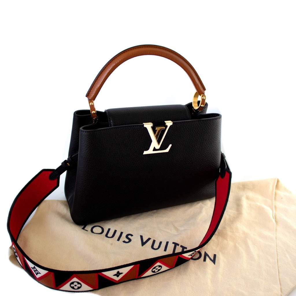 Louis Vuitton Black Taurillon Leather Metallic Flower Embellished Capucines  MM Bag Louis Vuitton