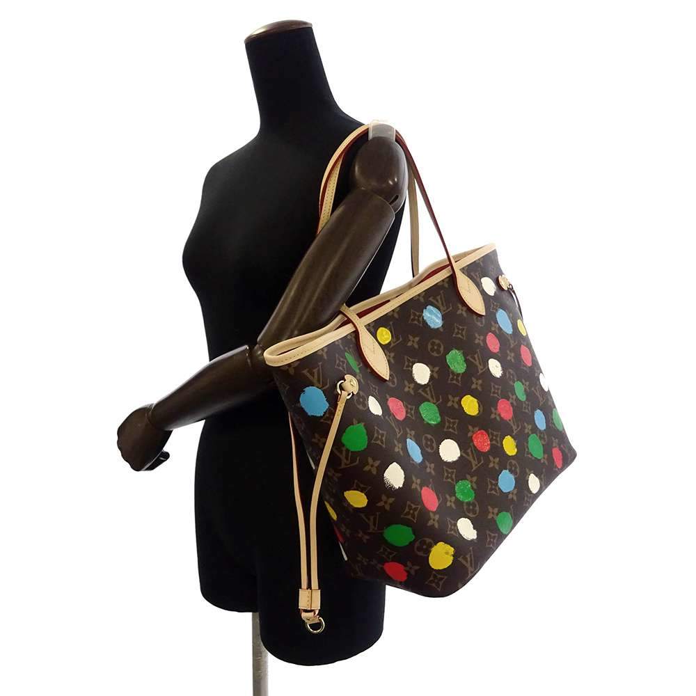 Cloth handbag Louis Vuitton x Yayoi Kusama Brown in Cloth - 33687485