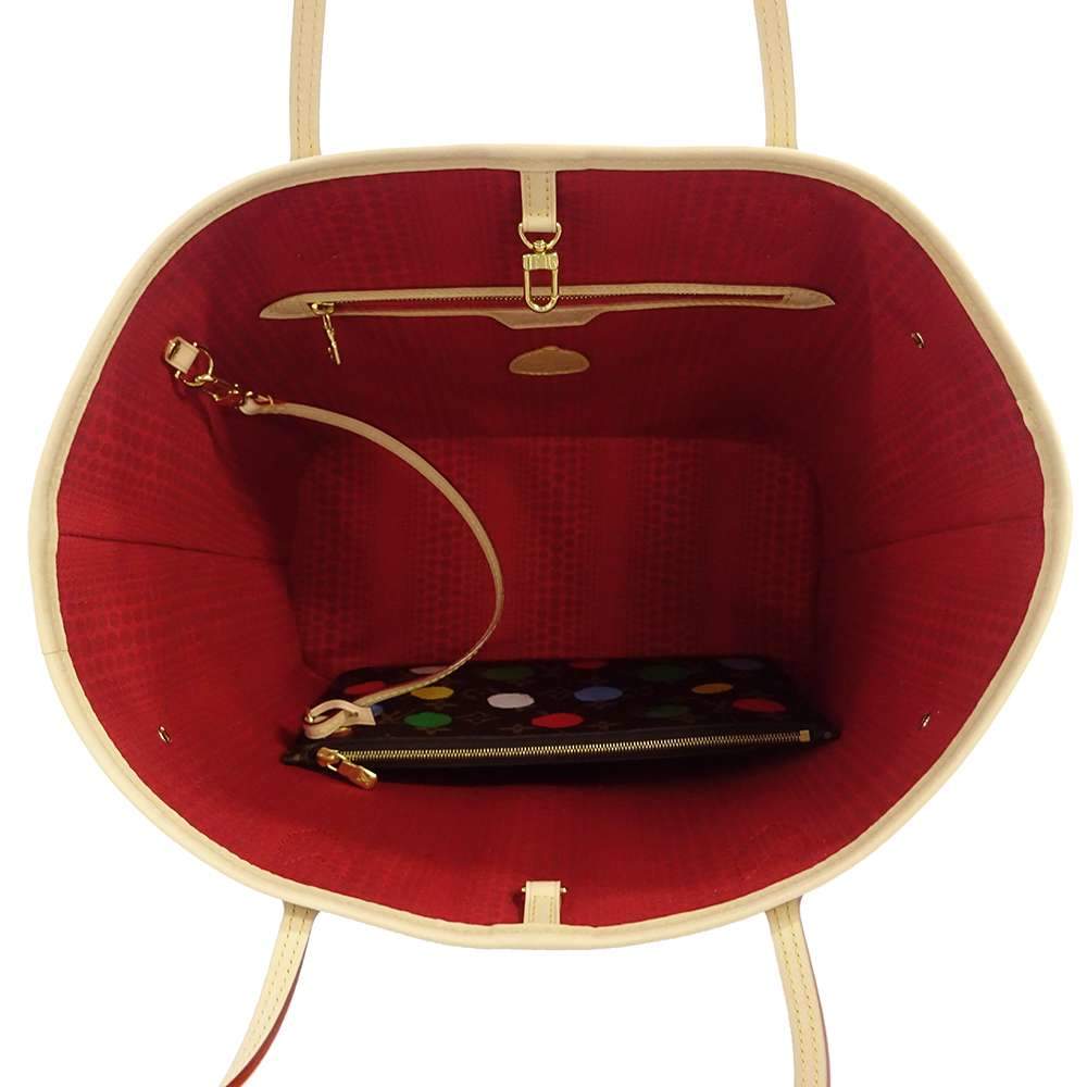 Cloth handbag Louis Vuitton x Yayoi Kusama Brown in Cloth - 33687485