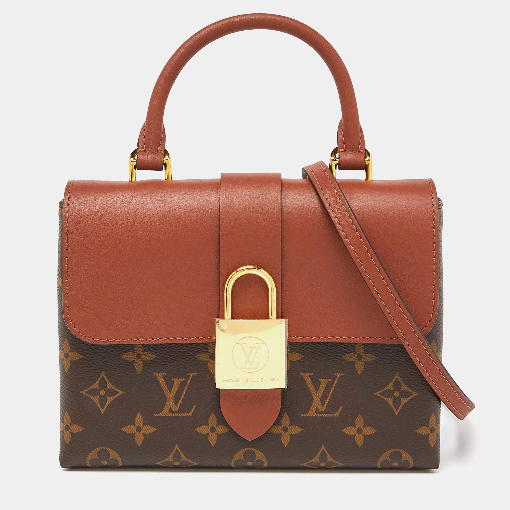 Pre Owned Louis Vuitton Caramel Monogram Canvas Locky BB Bag