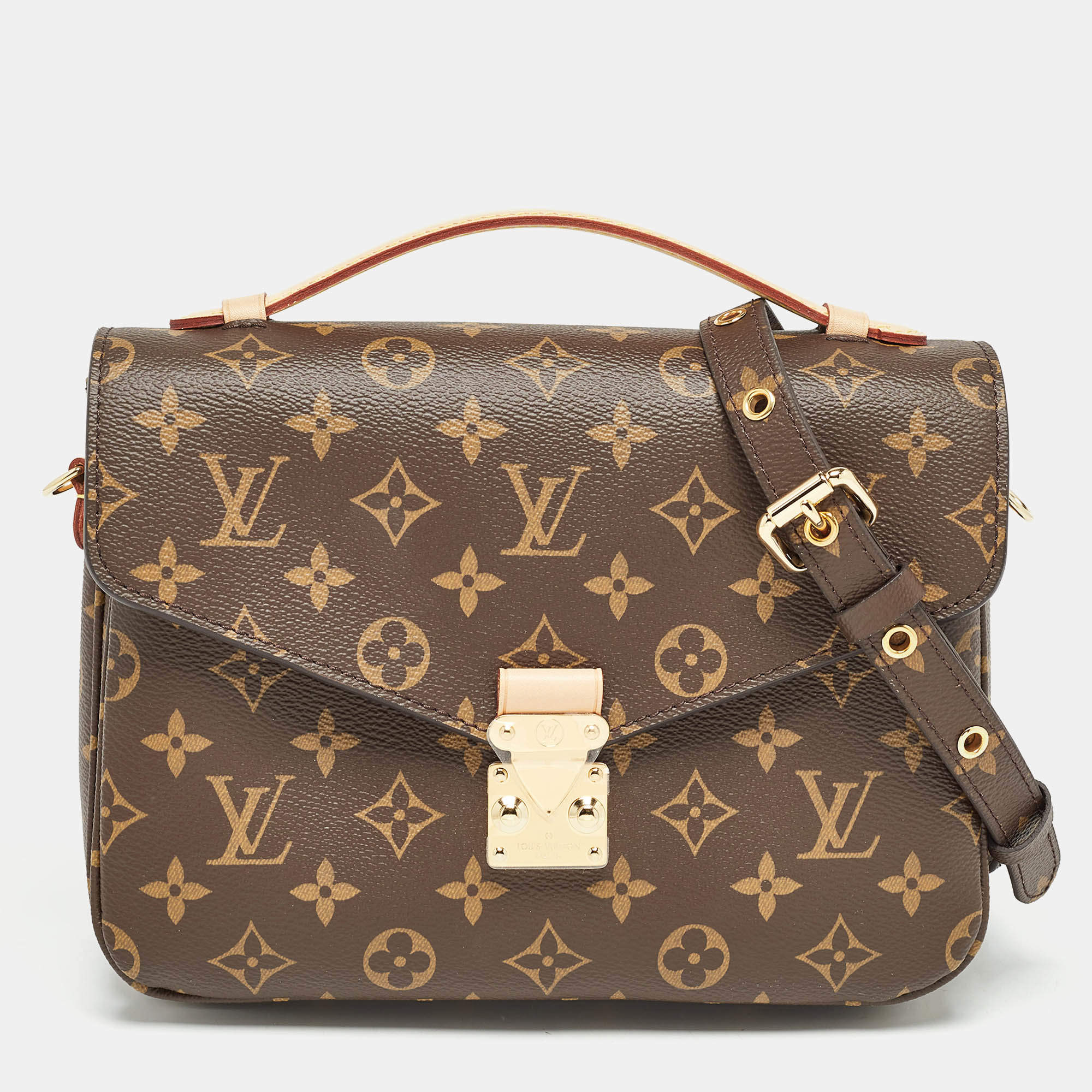 Pre Owned Louis Vuitton Monogram Canvas Pochette Metis Bag