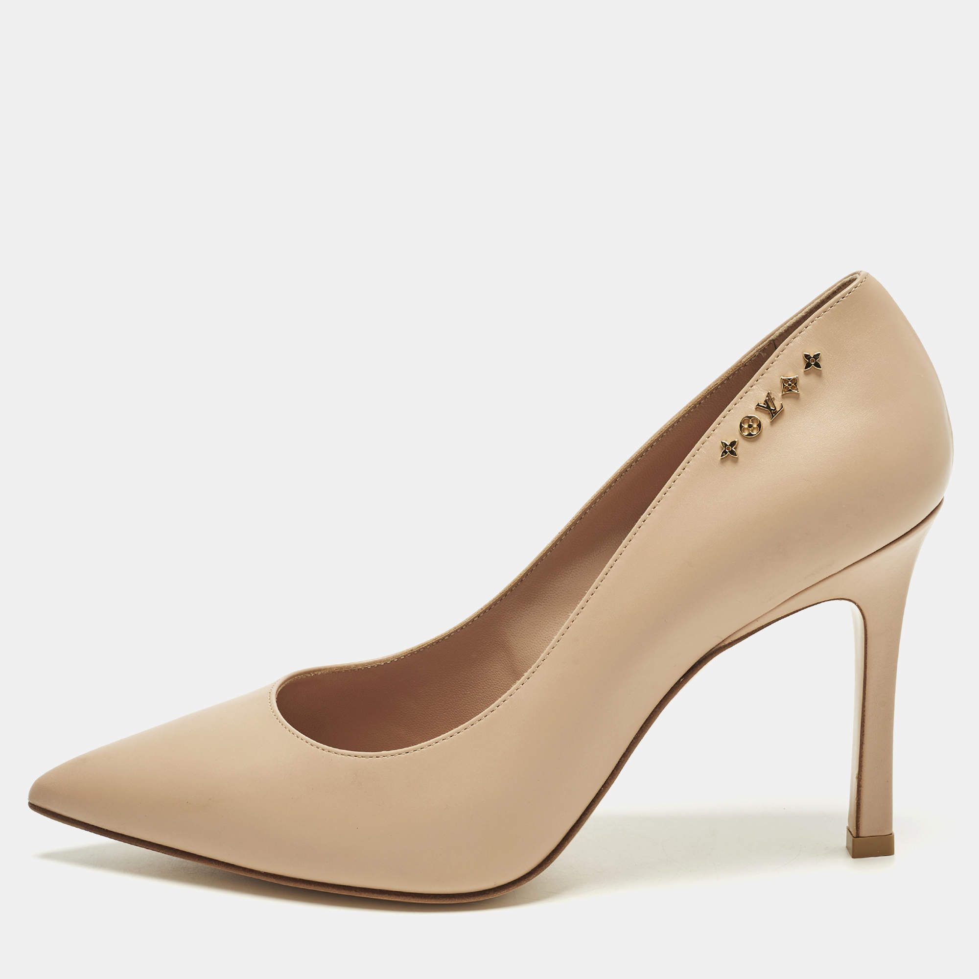 مملوكة مسبقًا Louis Vuitton Urban Twist Size Beige Leather Pumps