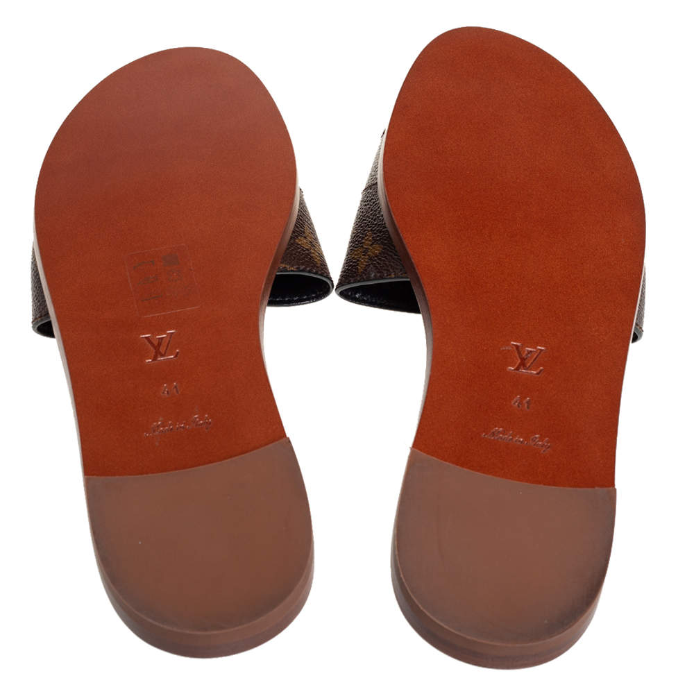 LOUIS VUITTON Sandals T.eu 39 cloth Brown ref.859695 - Joli Closet