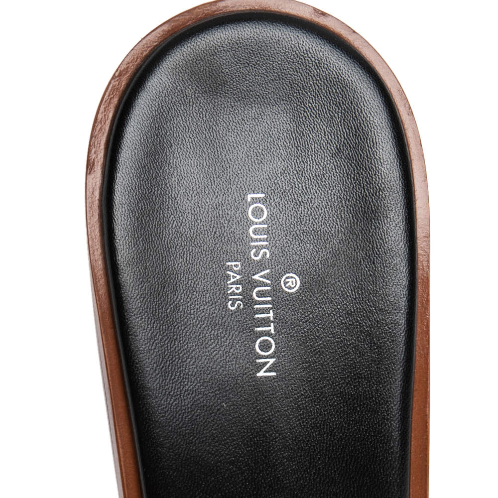 Louis Vuitton SANDAL mule Lock it, Made of Monogram canvas Multiple colors  Leather ref.934597 - Joli Closet