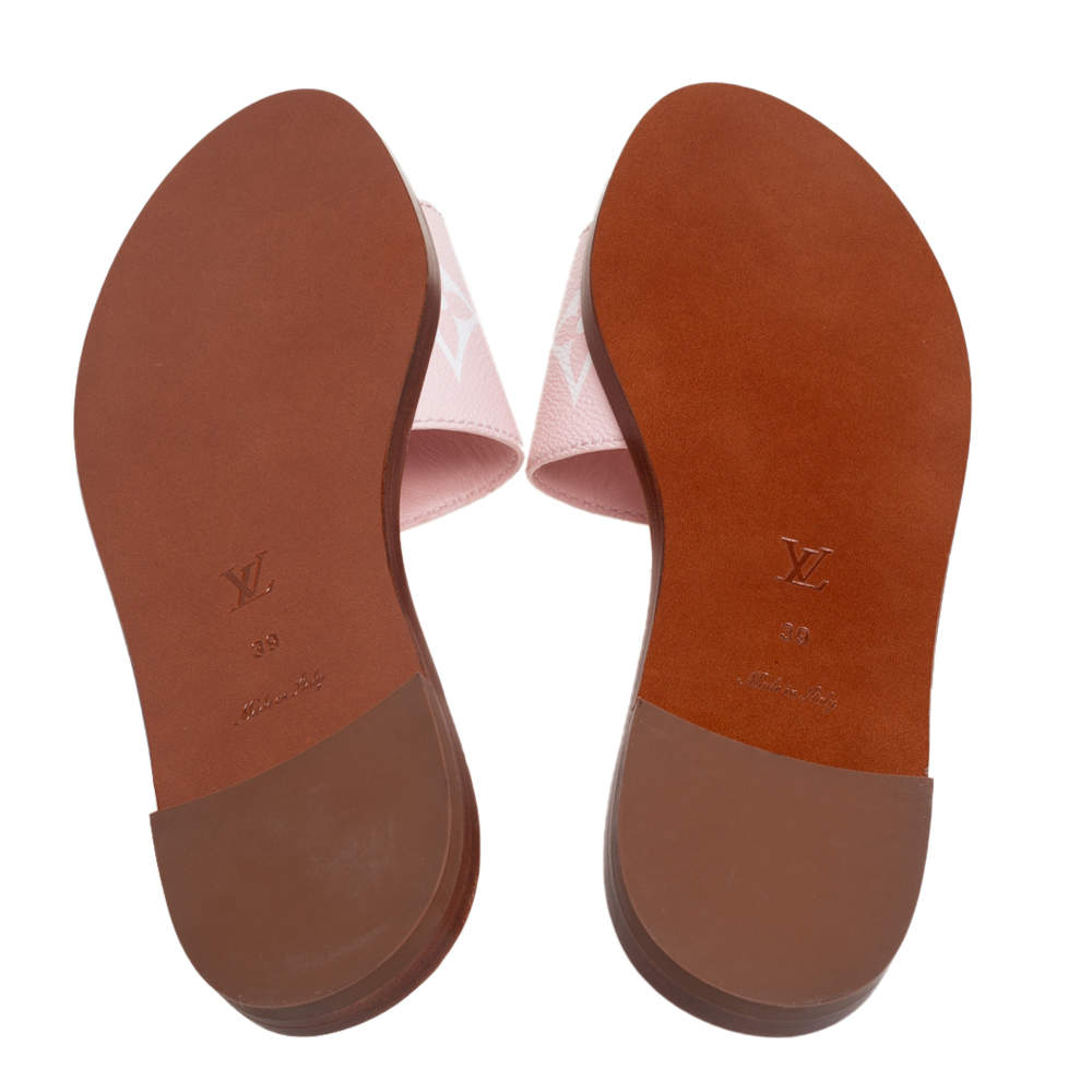 Louis Vuitton Pink Lock it Monogram Sandals – V & G Luxe Boutique