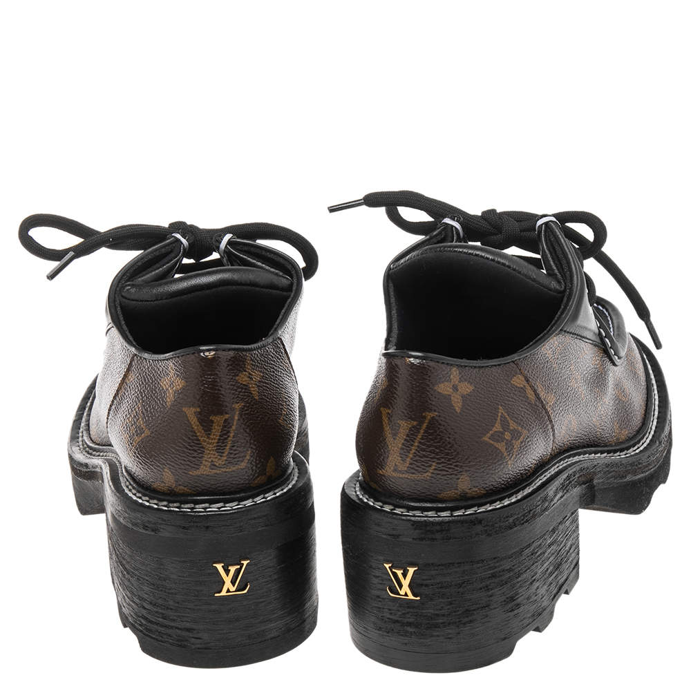Louis Vuitton LV Beaubourg Platform Derby Cacao. Size 37.5