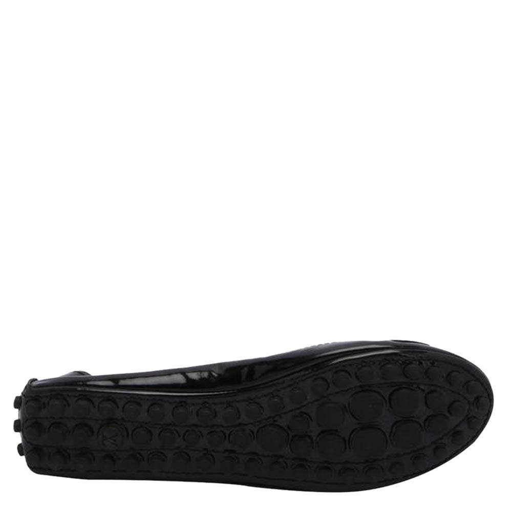 Louis Vuitton Black Vernis Oxford Ballerina Flat 38.5 – The Closet