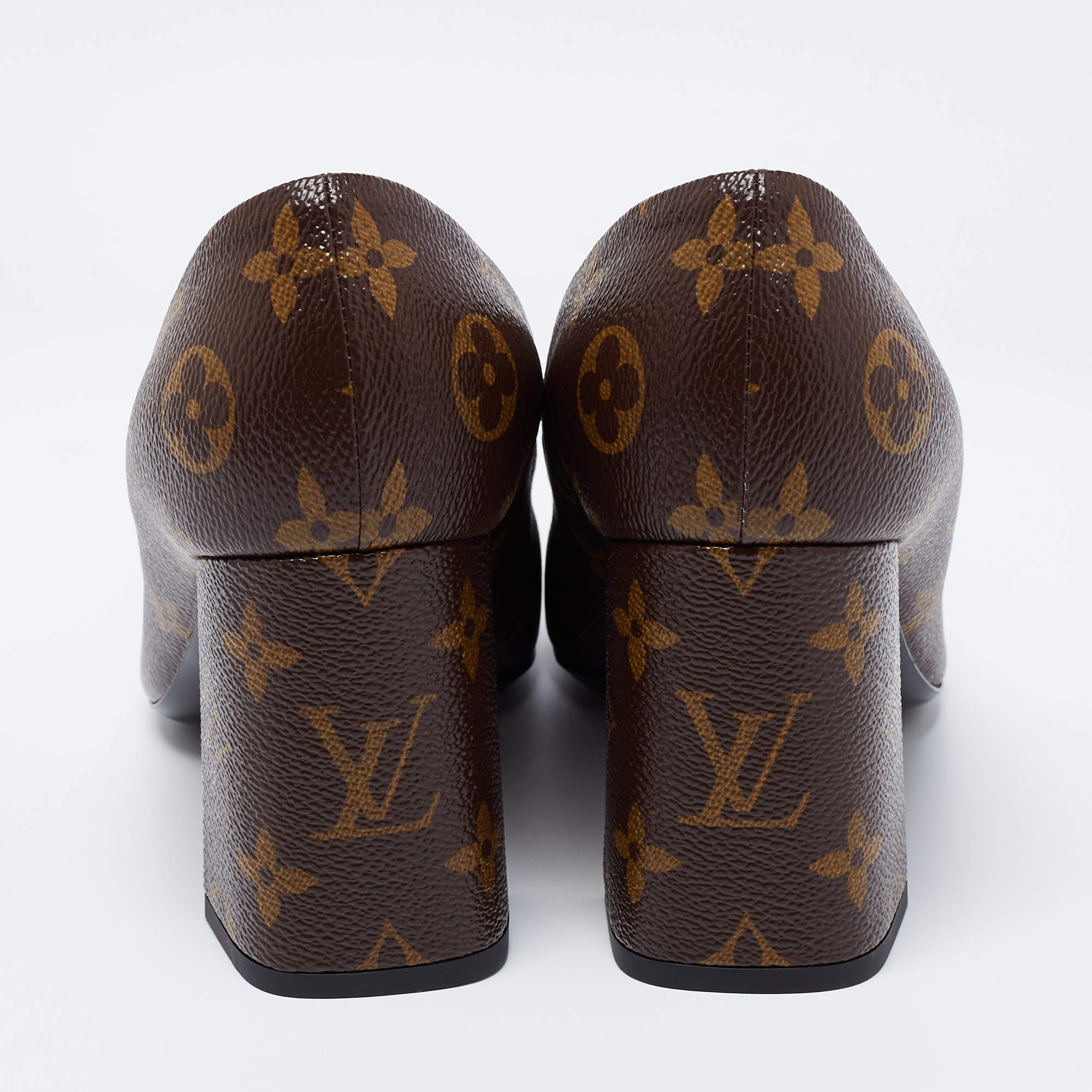 Cloth heels Louis Vuitton Brown size 36 EU in Cloth - 13523495
