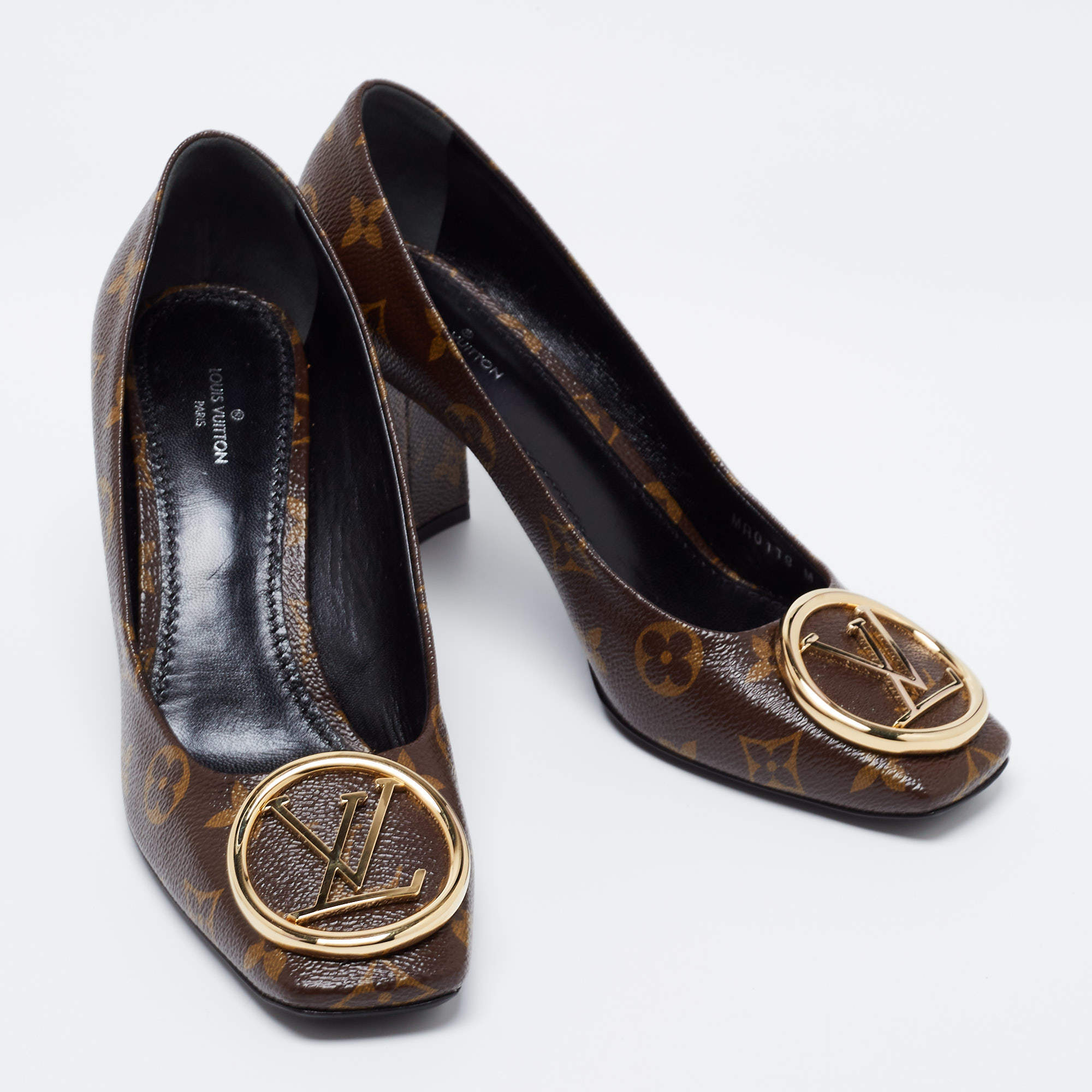 Cloth heels Louis Vuitton Brown size 36 EU in Cloth - 13523495