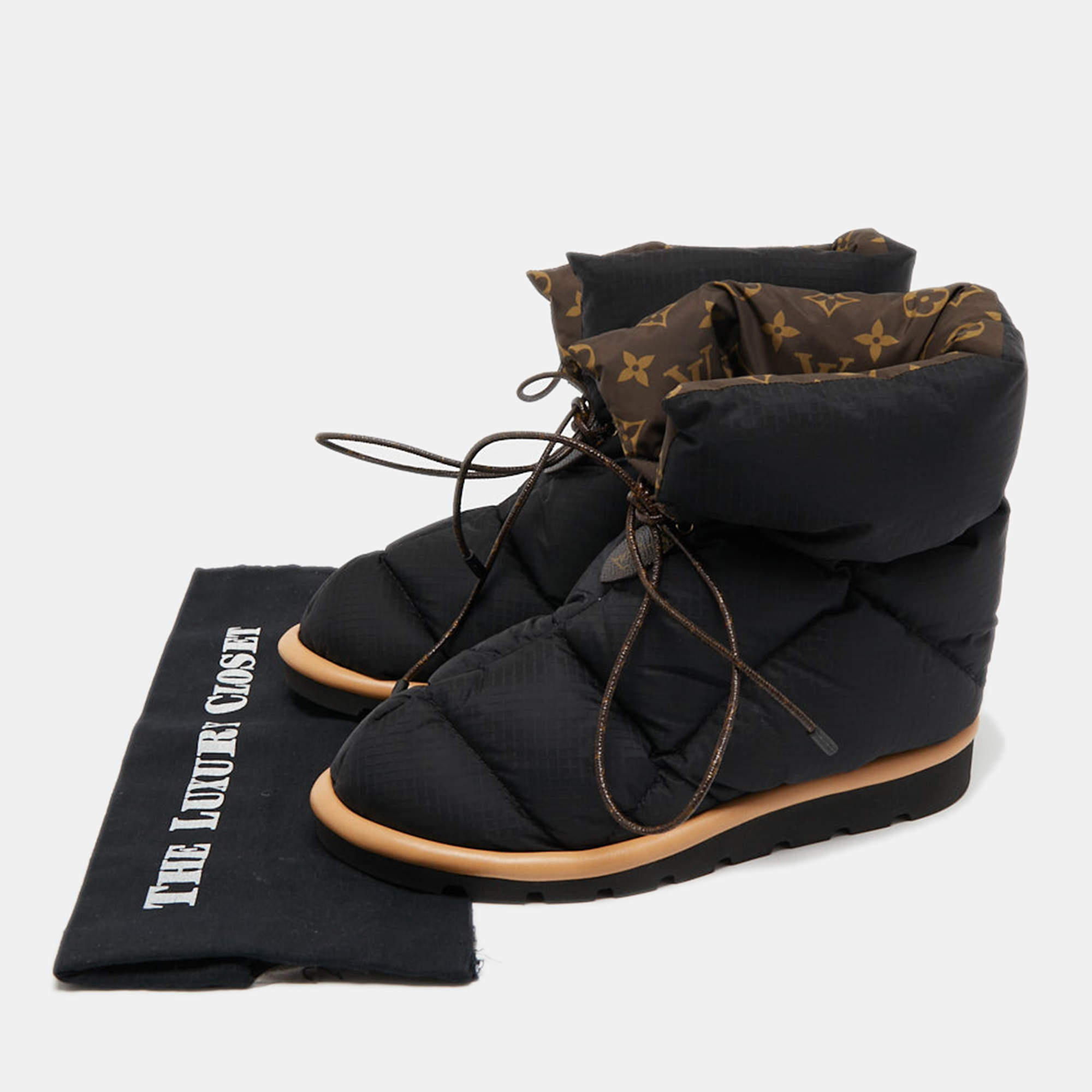 louis vuitton boots 39 Black Leather ref.842778 - Joli Closet