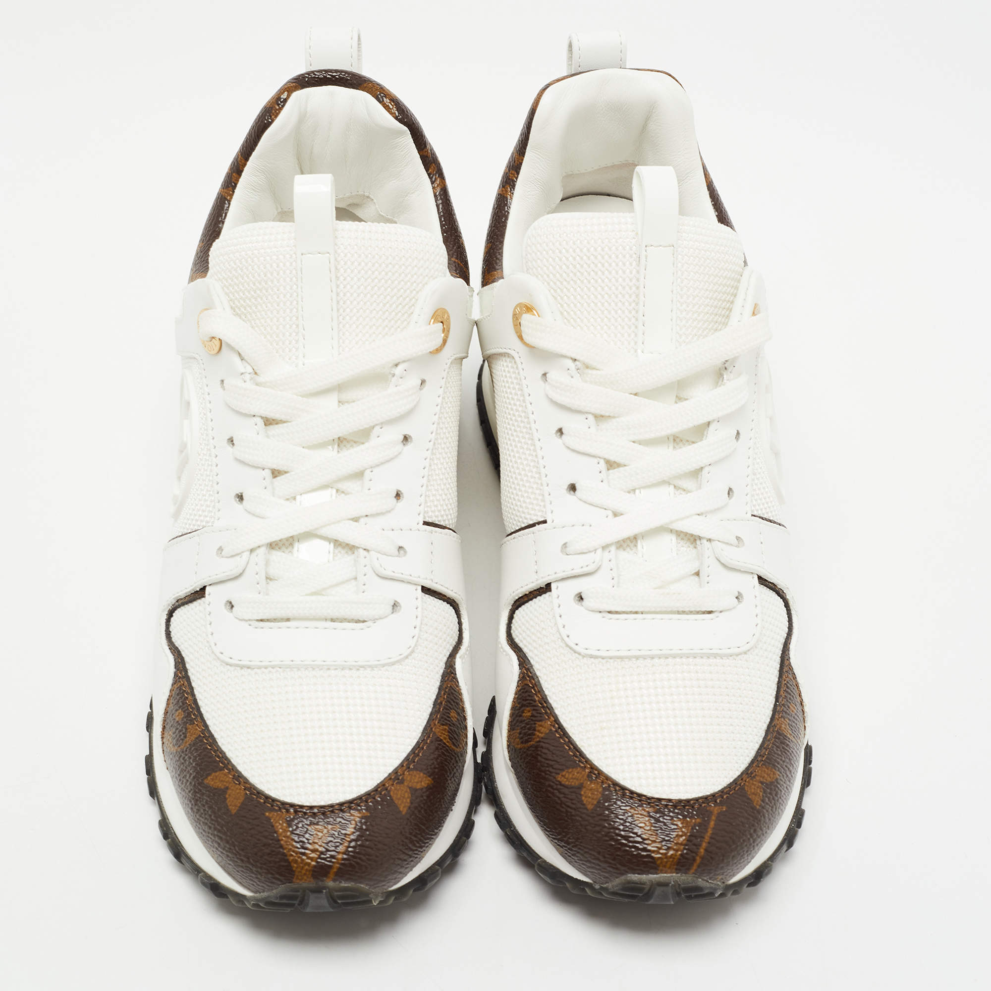 Run away leather trainers Louis Vuitton White size 35 EU in Leather -  31168042