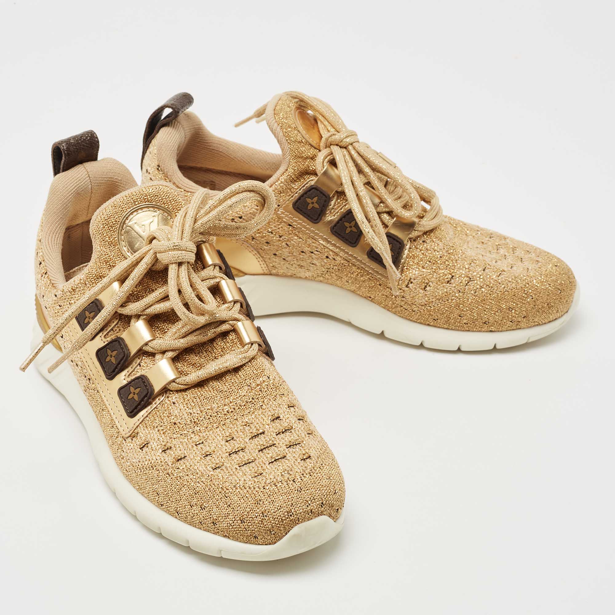 Louis Vuitton Aftergame Sneaker in Gold - Women Shoes 1A8NDN