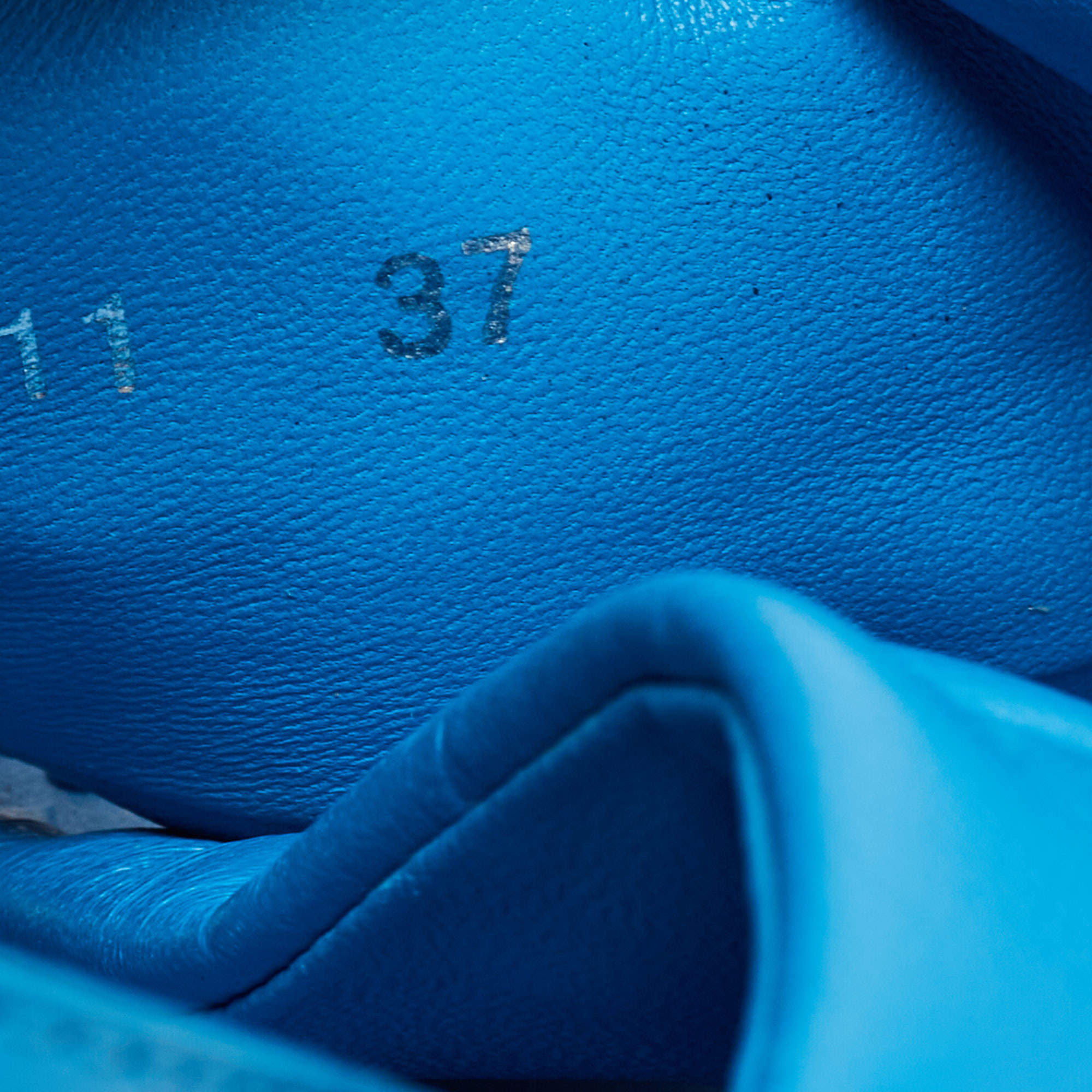 Louis Vuitton Blue Leather Paseo Confort Slingback Sandals Size 37 Louis  Vuitton