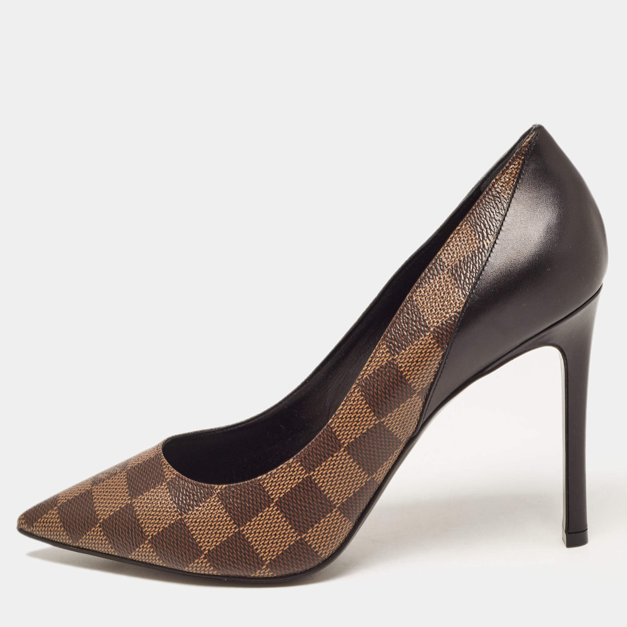 Louis Vuitton Brown Monogram Canvas Chérie Pointed Toe Pumps Size 39