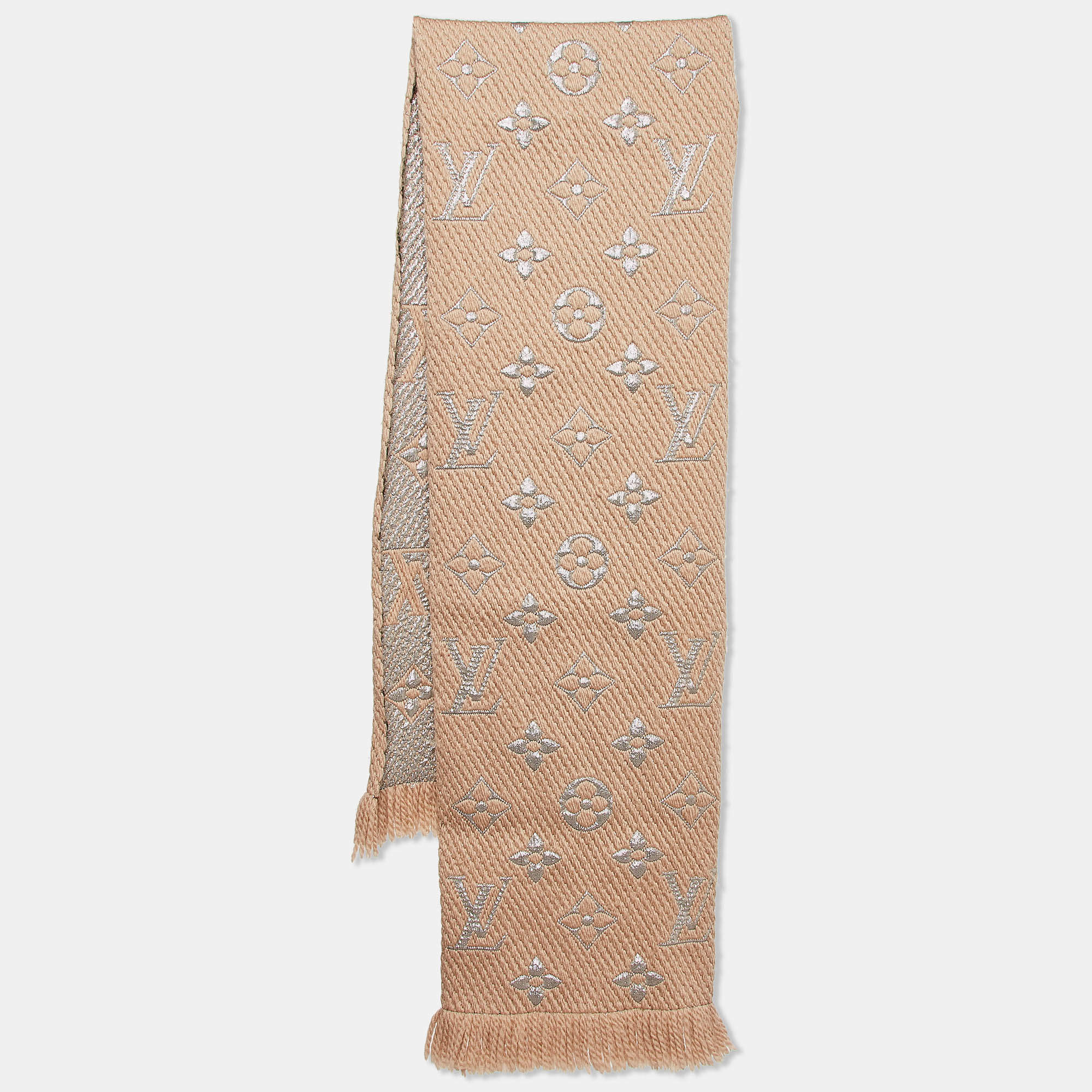 Louis Vuitton Beige Logomania Shine Scarf