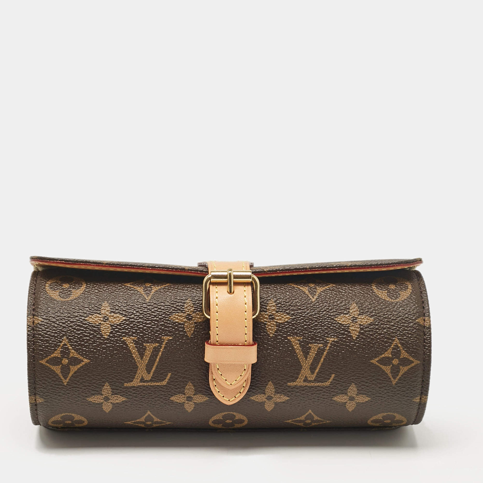 Pre Owned Louis Vuitton Monogram Canvas 3 Watch Case