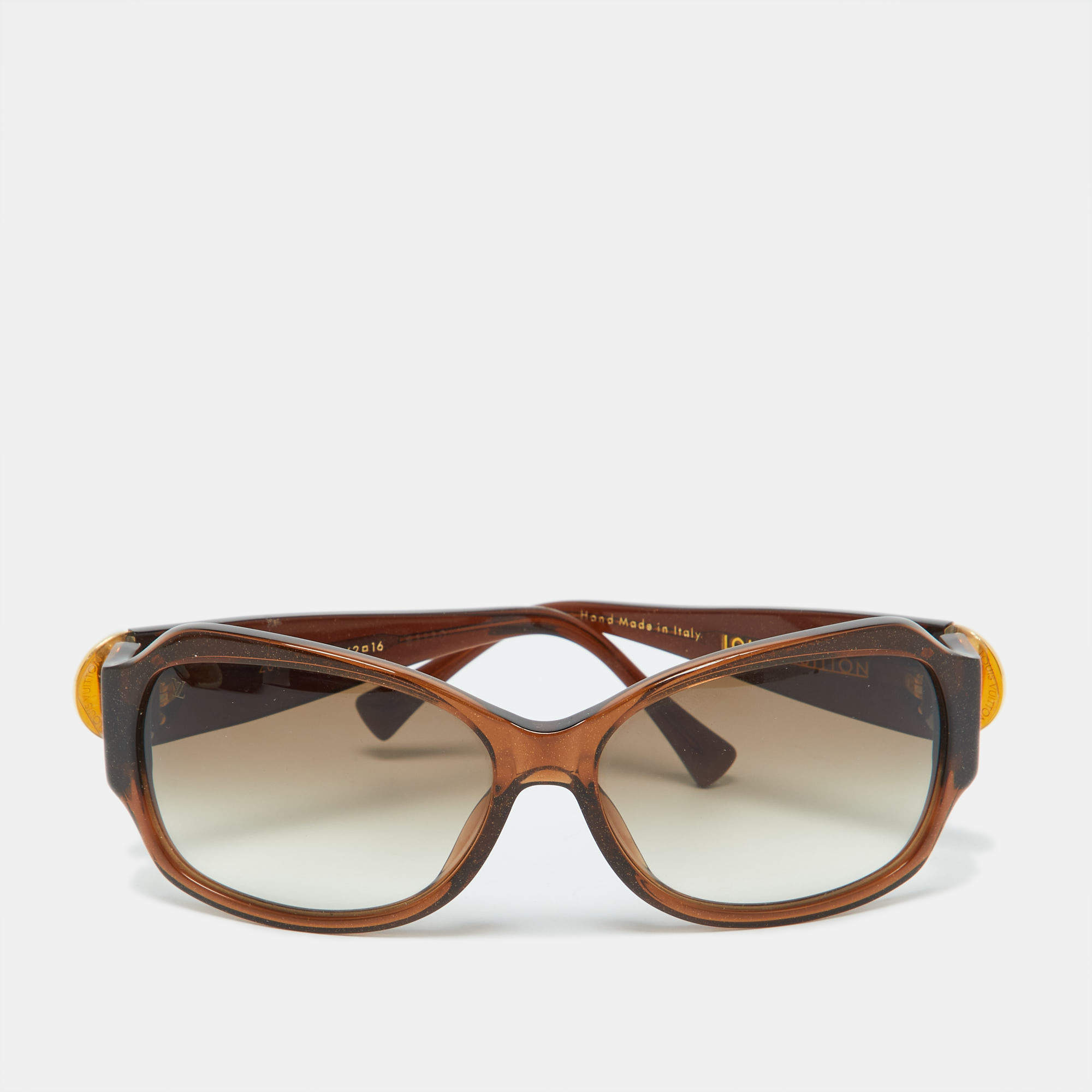 Louis Vuitton Glitter Brown/Brown Gradient Z0135W Ursula Strass Oversized Sunglasses 