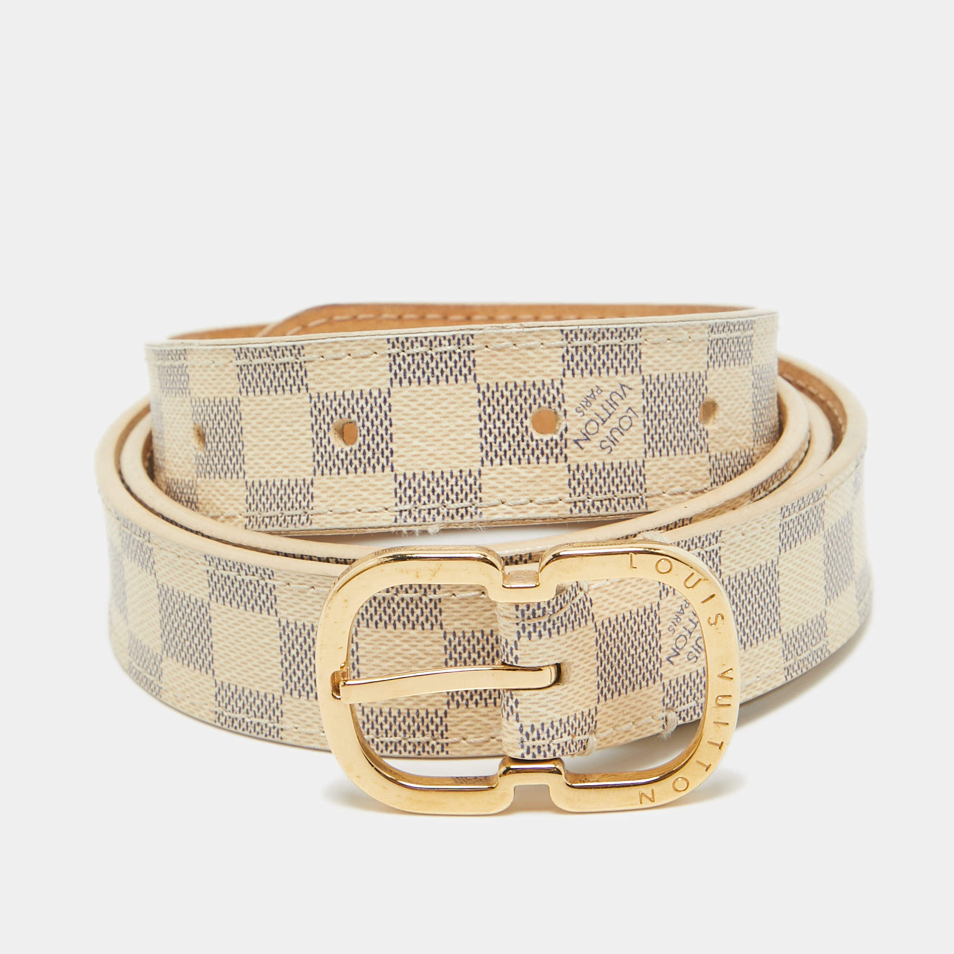 Louis Vuitton Damier Azur Canvas Mini Belt 90CM Louis Vuitton TLC