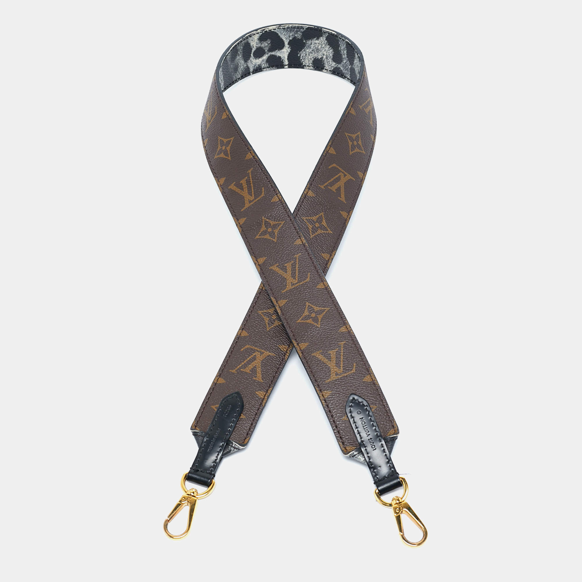 Louis Vuitton Monogram Canvas and Leopard Print Leather Shoulder Bag Strap