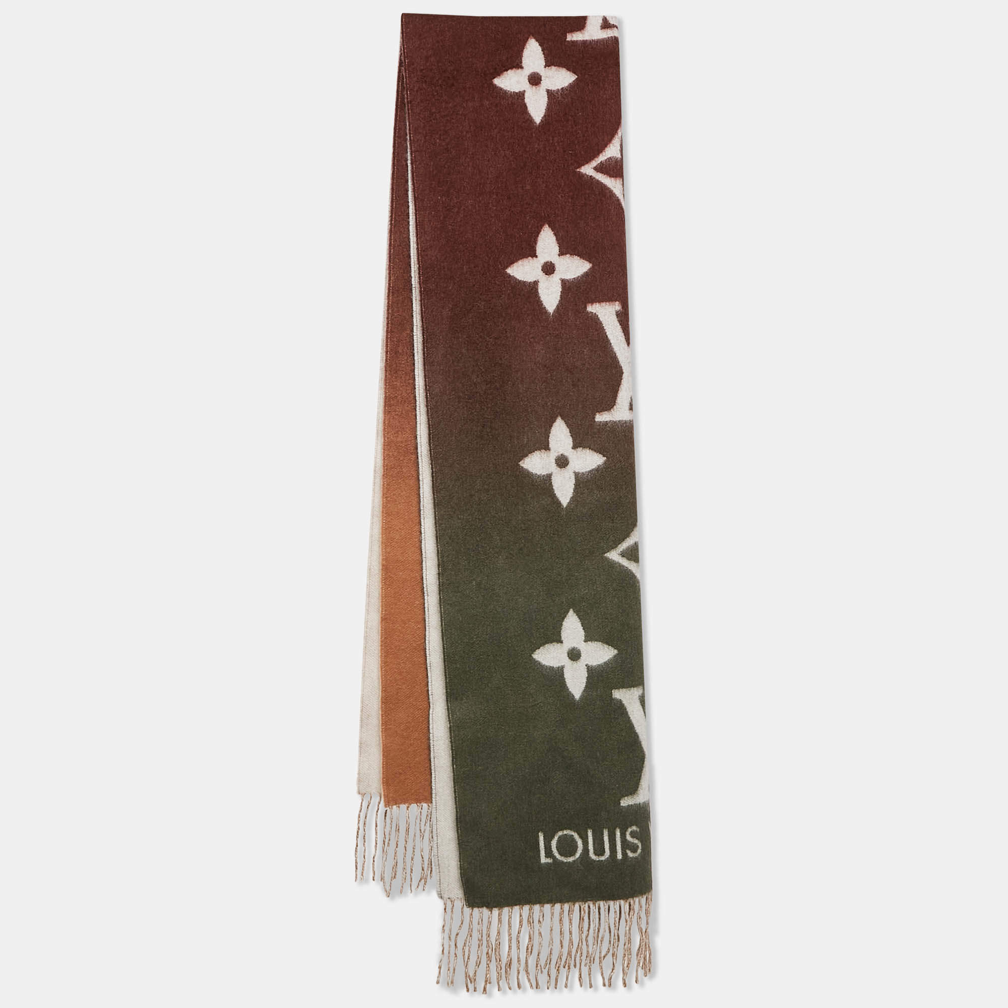 Louis Vuitton Beige Monogram Reykjavik Gradient Scarf