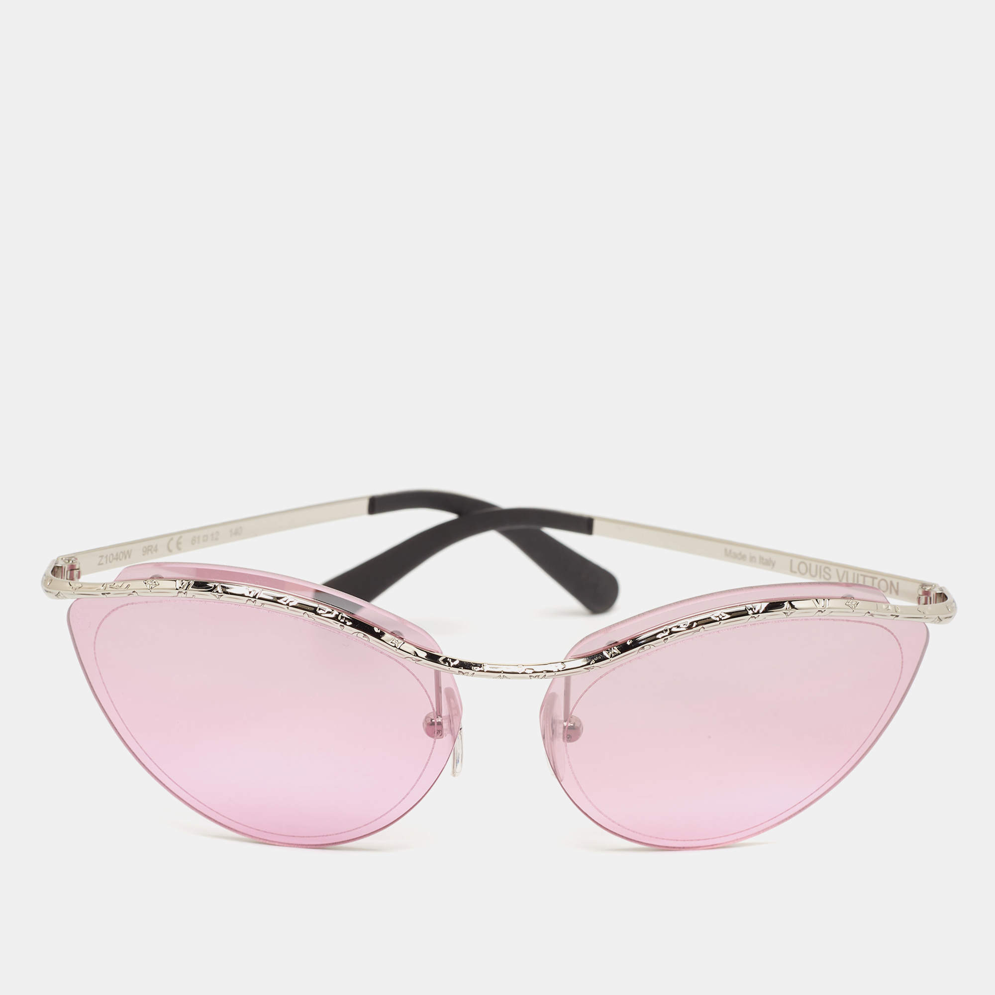 Louis Vuitton Pink Z1040W Rimless Thelma and Louise Cat Eye Sunglasses