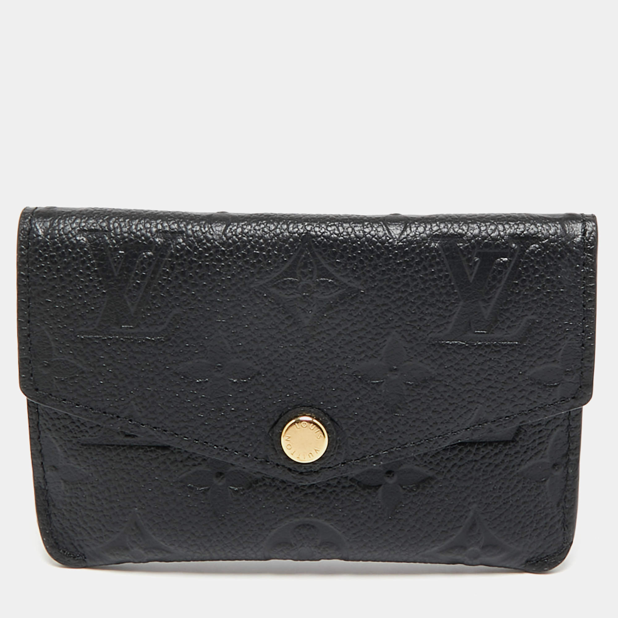 Pre Owned Louis Vuitton Black Monogram Empreinte Leather Key Pouch