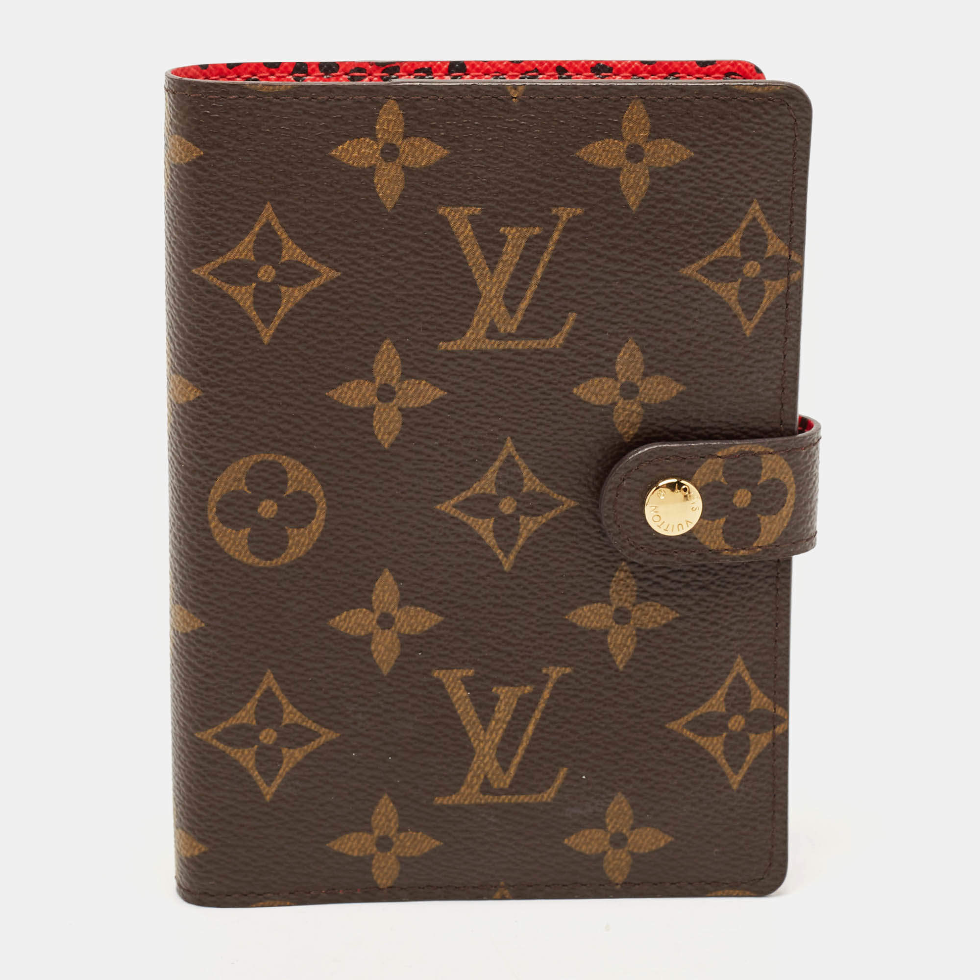 Pre Owned Louis Vuitton x Yayoi Kusama Monogram Canvas Small Ring Agenda Cover