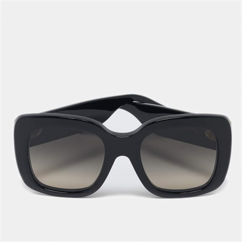 Pre Owned Louis Vuitton Black Gradient Z1611W LV Empreinte Square Sunglasses