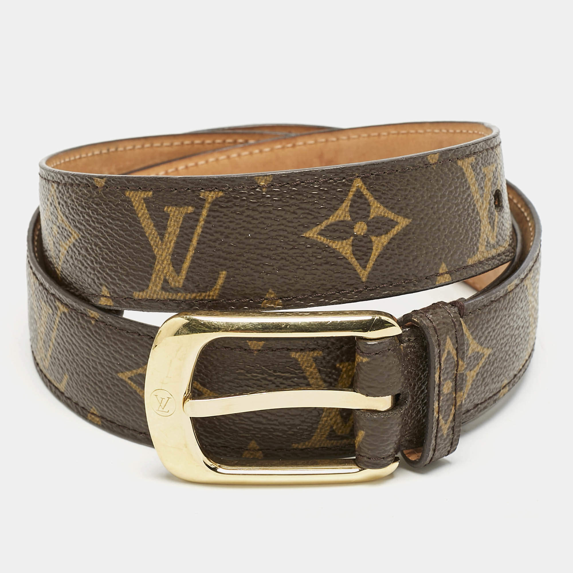 Louis Vuitton Monogram Canvas Buckle Belt 90 CM